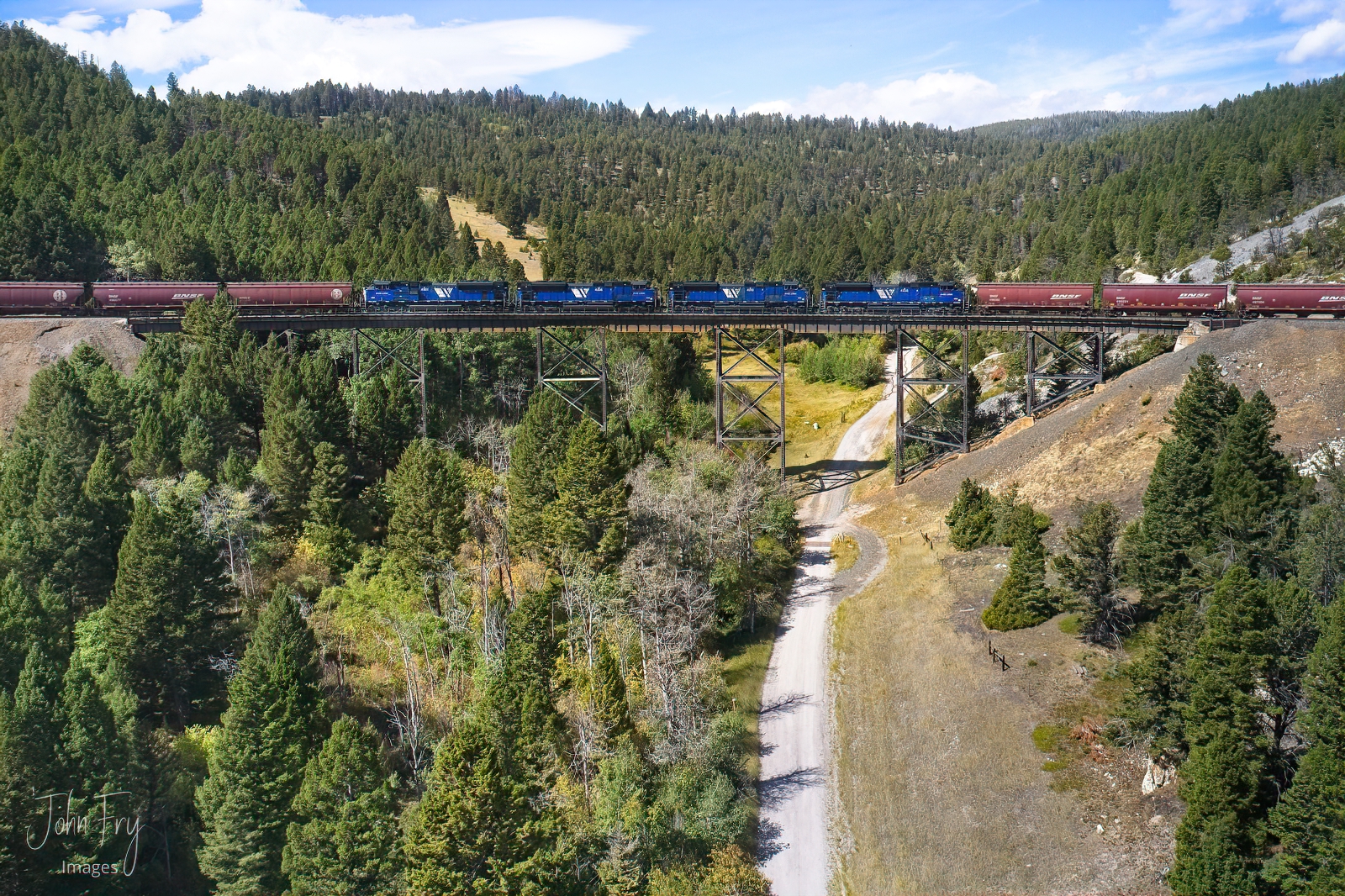 MRL 4308 is a class SD70ACe and  is pictured in Skyline, Montana, United States.  This was taken along the 3rd subdivision on the Montana Rail Link. Photo Copyright: John  Fry uploaded to Railroad Gallery on 01/15/2024. This photograph of MRL 4308 was taken on Wednesday, September 15, 2021. All Rights Reserved. 