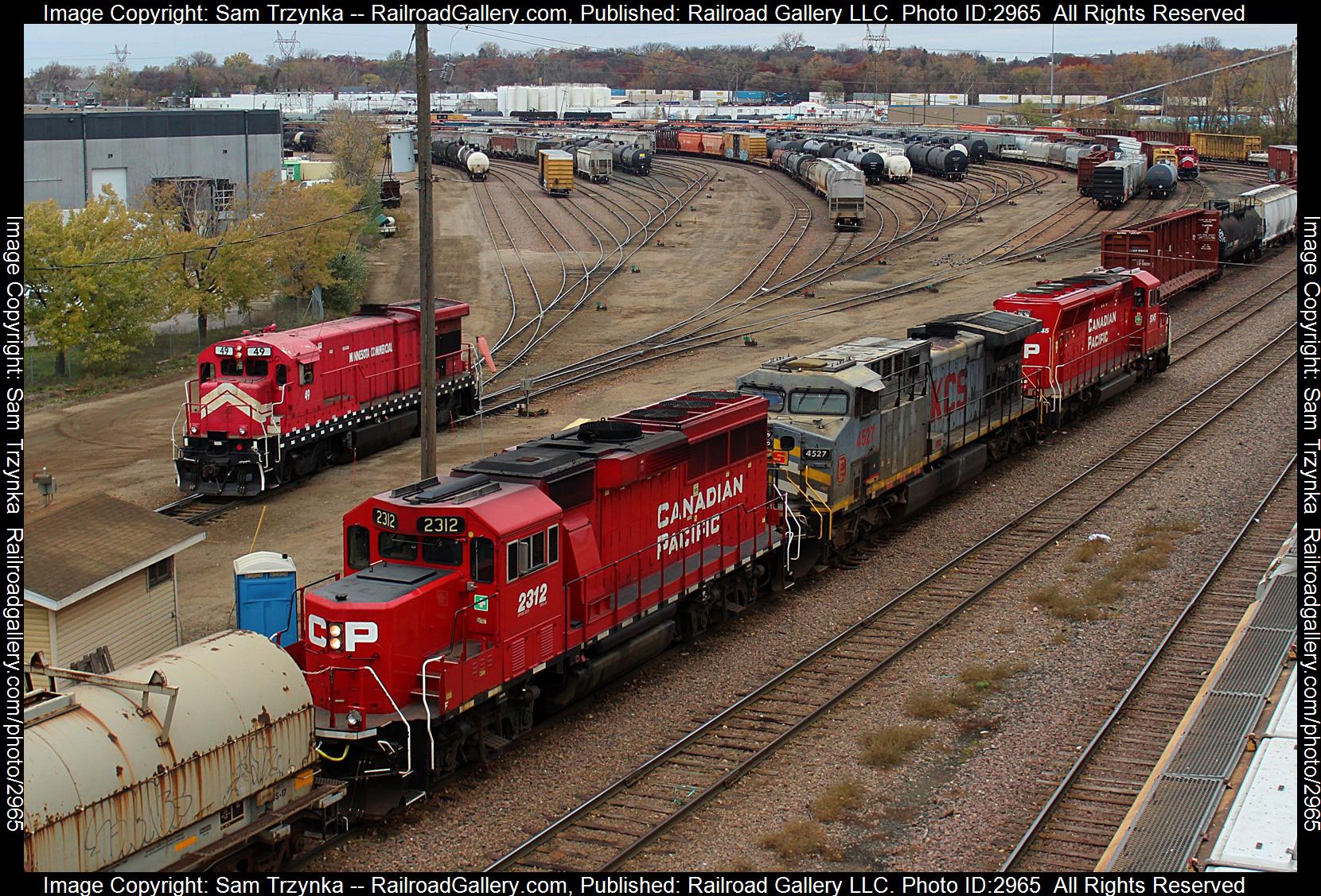 MNNR 49 is a class GE B30-7 and  is pictured in St. Paul, Minnesota, USA.  This was taken along the MNNR Midway Yard on the Minnesota Commercial Railway. Photo Copyright: Sam Trzynka uploaded to Railroad Gallery on 01/15/2024. This photograph of MNNR 49 was taken on Friday, November 10, 2023. All Rights Reserved. 