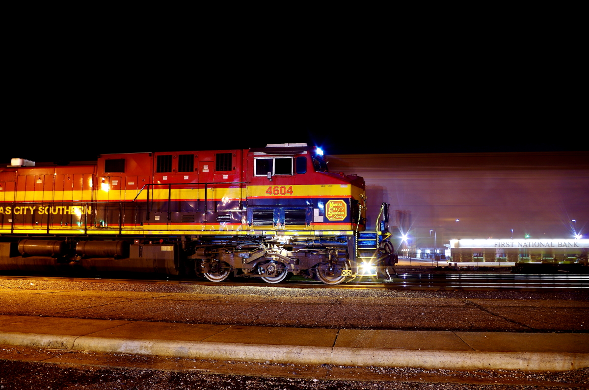 KCS 4604 is a class GE ES44AC and  is pictured in Heavener, Oklahoma, USA.  This was taken along the Shreveport/KCS on the Kansas City Southern Railway. Photo Copyright: Rick Doughty uploaded to Railroad Gallery on 01/16/2024. This photograph of KCS 4604 was taken on Saturday, March 09, 2019. All Rights Reserved. 