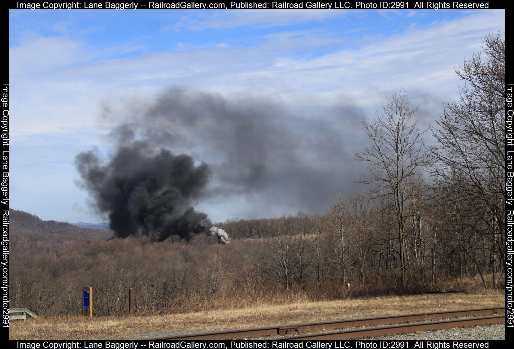 C&O 1309 is a class 2-6-6-2 and  is pictured in Frostburg, Maryland, United States.  This was taken along the C&P Line on the Western Maryland Scenic Railroad. Photo Copyright: Lane Baggerly uploaded to Railroad Gallery on 01/18/2024. This photograph of C&O 1309 was taken on Sunday, February 19, 2023. All Rights Reserved. 