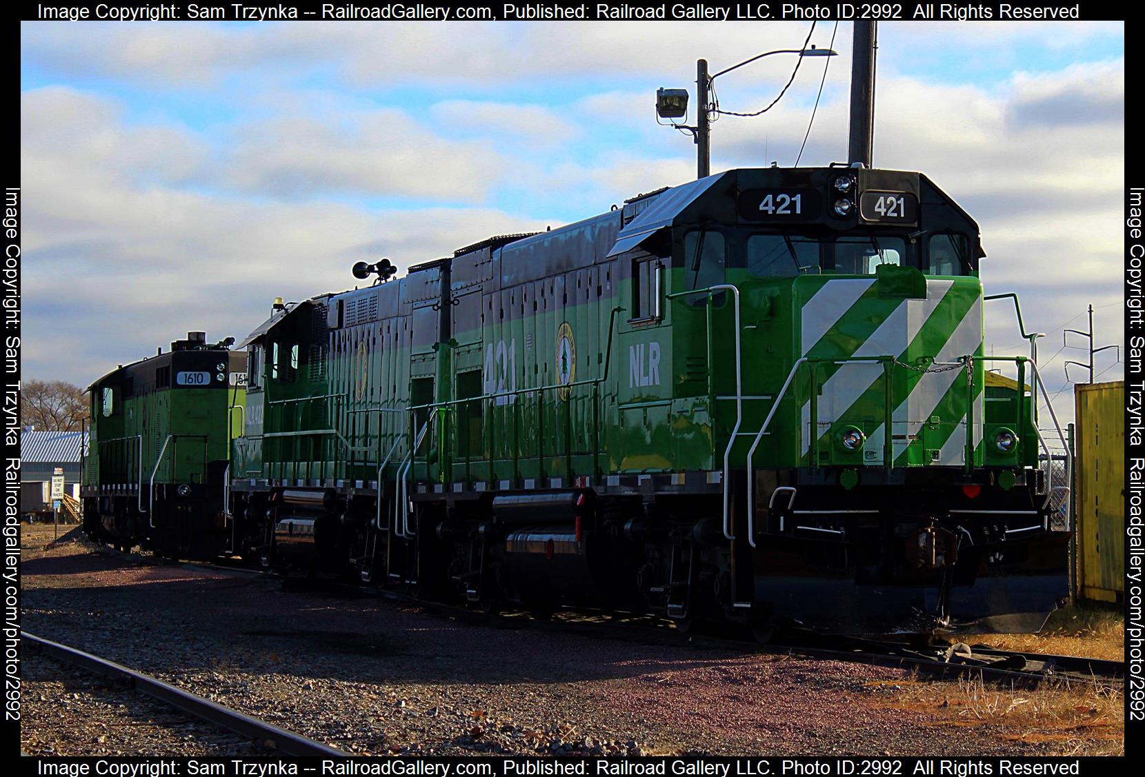 NLR 421 is a class EMD GP15-1 and  is pictured in St. Cloud, Minnesota, USA.  This was taken along the NLR St. Cloud Yard on the Northern Lines Railway. Photo Copyright: Sam Trzynka uploaded to Railroad Gallery on 01/18/2024. This photograph of NLR 421 was taken on Thursday, November 23, 2023. All Rights Reserved. 