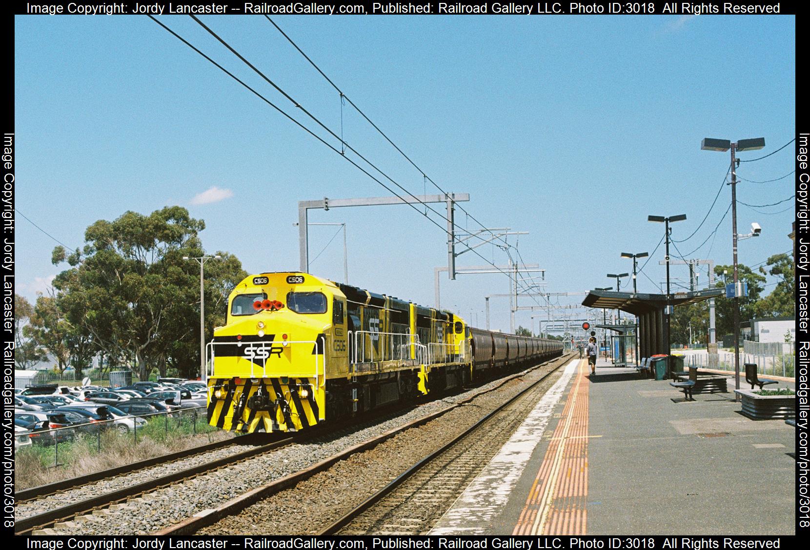 SSR C506 + C507 is a class GT26C and  is pictured in Albion, VIC, Australia.  This was taken along the North Eastern Standard Gauge on the Southern Shorthaul Railroad. Photo Copyright: Jordy Lancaster uploaded to Railroad Gallery on 01/23/2024. This photograph of SSR C506 + C507 was taken on Tuesday, January 09, 2024. All Rights Reserved. 