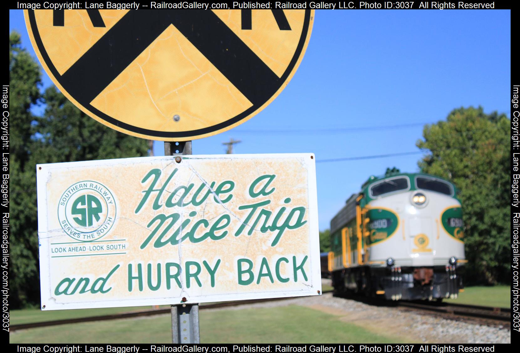 NCMX 6900 is a class EMD E8(A) and  is pictured in Spencer, North Carolina, United States.  This was taken along the NCTM on the Southern Railway. Photo Copyright: Lane Baggerly uploaded to Railroad Gallery on 01/27/2024. This photograph of NCMX 6900 was taken on Saturday, August 13, 2022. All Rights Reserved. 