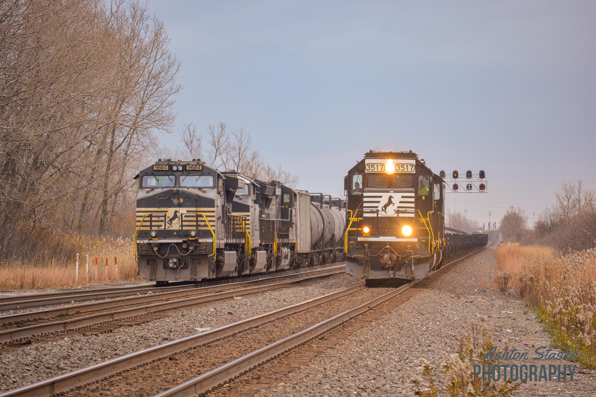 3517 is a class SD40-2 and  is pictured in Gary , Indiana , United States .  This was taken along the Chicago Line  on the Norfolk Southern. Photo Copyright: Ashton  Stasko  uploaded to Railroad Gallery on 12/02/2022. This photograph of 3517 was taken on Saturday, November 12, 2022. All Rights Reserved. 