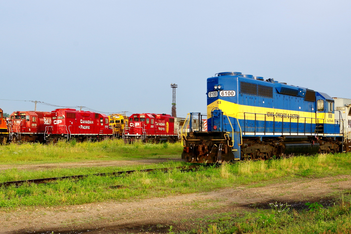 CP 3131 is a class EMD GP38-2 and  is pictured in Silvis, Illinois, USA.  This was taken along the Canadian Pacific Railway. Photo Copyright: Rick Doughty uploaded to Railroad Gallery on 02/05/2024. This photograph of CP 3131 was taken on Friday, June 21, 2019. All Rights Reserved. 