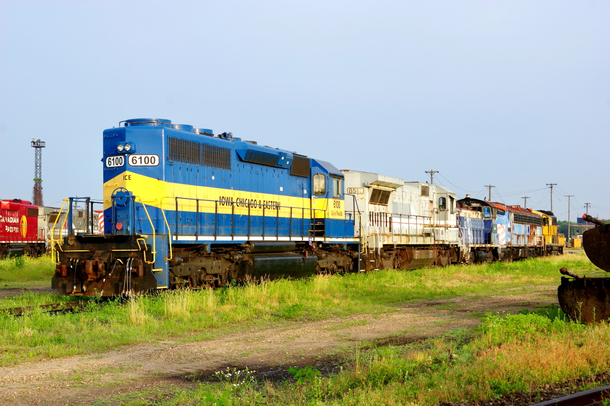 IC&E 6100 is a class EMD SD40-3 and  is pictured in Silvis, Illinois, USA.  This was taken along the Iowa Chicago & Eastern. Photo Copyright: Rick Doughty uploaded to Railroad Gallery on 02/05/2024. This photograph of IC&E 6100 was taken on Friday, June 21, 2019. All Rights Reserved. 