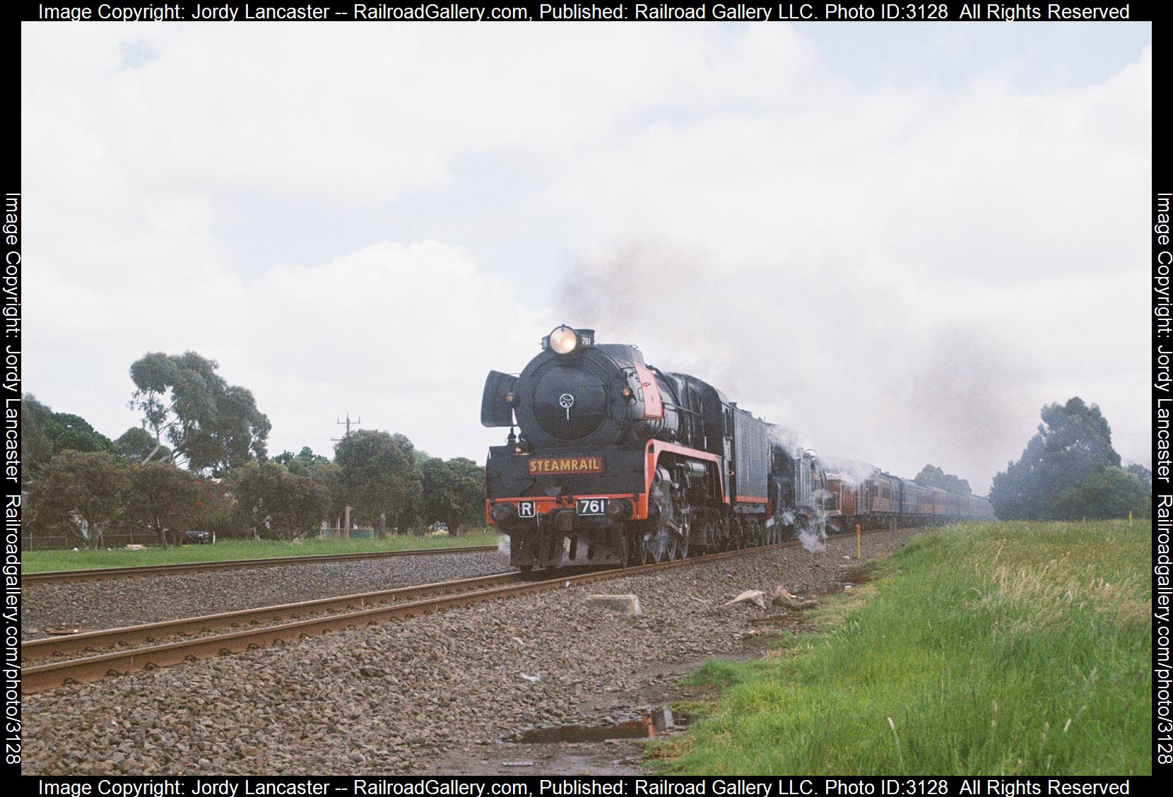 SRV R761 + A2-986 is a class NBLC Hudson + NPT 10 Wheeler and  is pictured in Nar Nar Goon, VIC, Australia.  This was taken along the Gippsland on the V/Line. Photo Copyright: Jordy Lancaster uploaded to Railroad Gallery on 02/18/2024. This photograph of SRV R761 + A2-986 was taken on Friday, October 06, 2023. All Rights Reserved. 