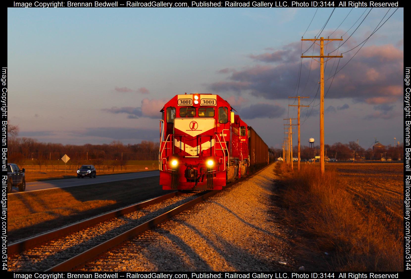 INRD 3001 is a class GP40-3 and  is pictured in Palestine, Illinois, United States.  This was taken along the Indianapolis Subdivision on the Indiana Rail Road. Photo Copyright: Brennan Bedwell uploaded to Railroad Gallery on 02/22/2024. This photograph of INRD 3001 was taken on Thursday, February 22, 2024. All Rights Reserved. 