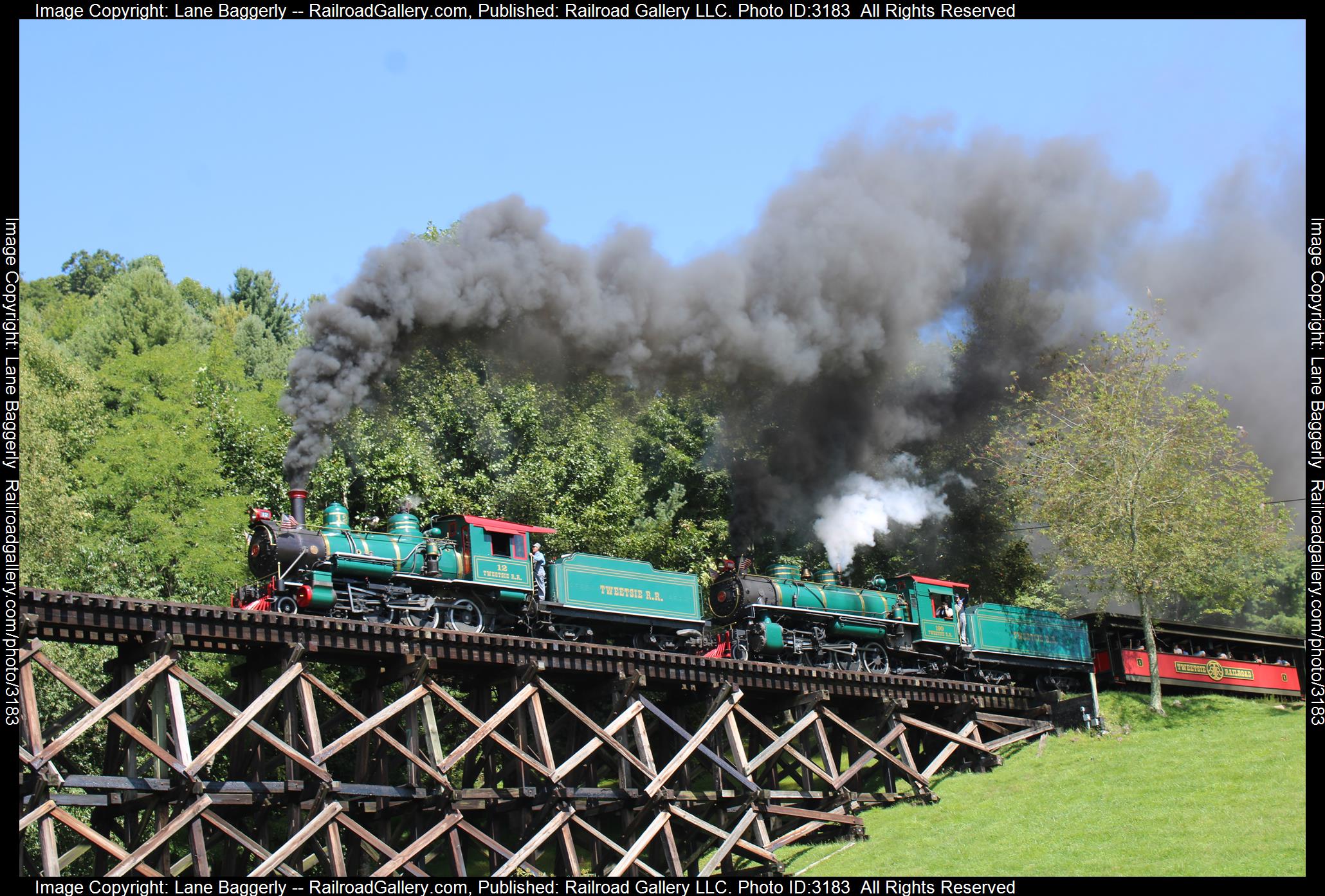 ET&WNC 12 is a class 4-6-0 and  is pictured in Blowing Rock, North Carolina, United States.  This was taken along the Tweetsie on the Tweetsie Railroad. Photo Copyright: Lane Baggerly uploaded to Railroad Gallery on 03/06/2024. This photograph of ET&WNC 12 was taken on Sunday, August 29, 2021. All Rights Reserved. 