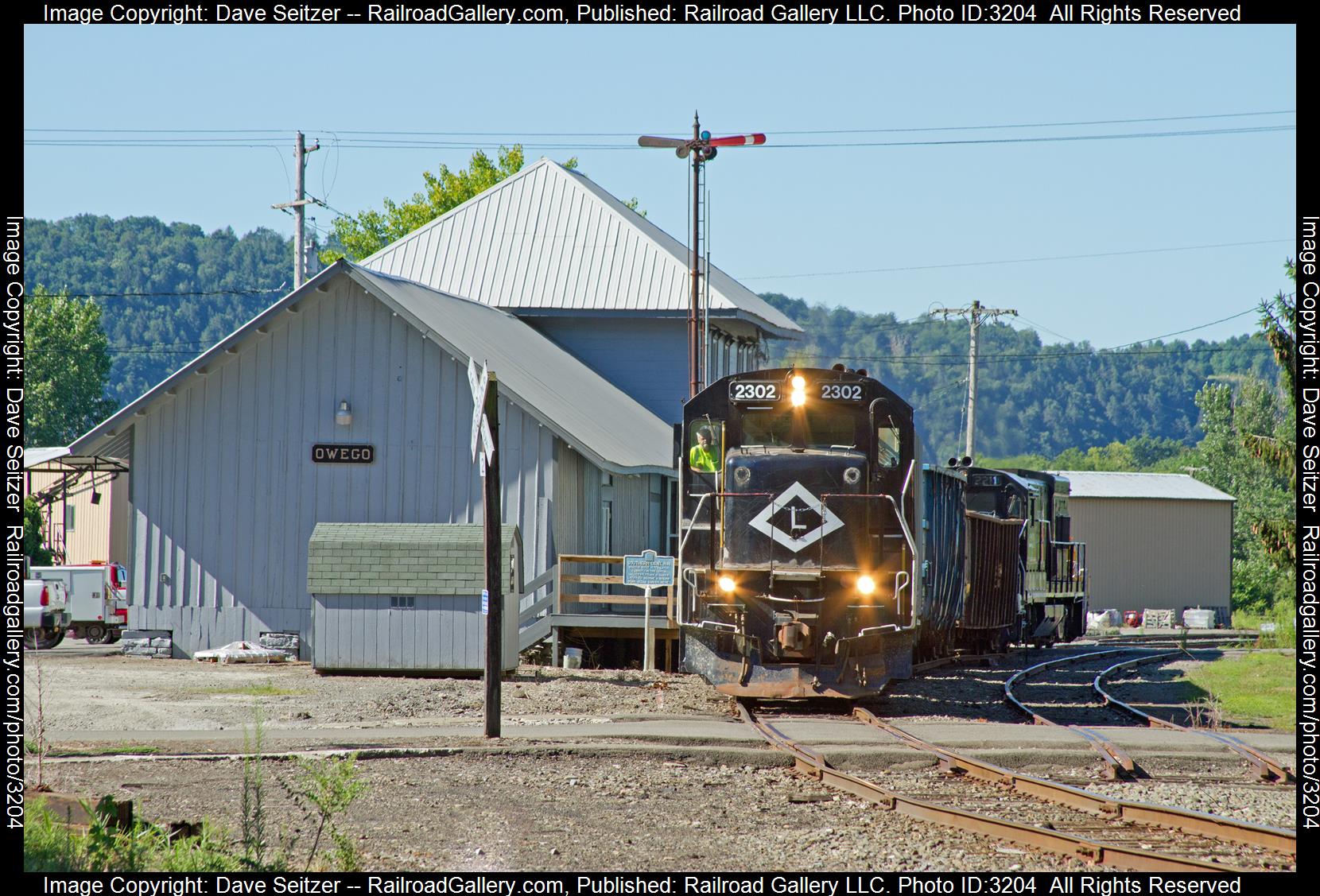 OHRY 2302 is a class U23B and  is pictured in Owego, New York, United States.  This was taken along the Main on the Owego and Harford Railway. Photo Copyright: Dave Seitzer uploaded to Railroad Gallery on 03/15/2024. This photograph of OHRY 2302 was taken on Friday, August 12, 2022. All Rights Reserved. 