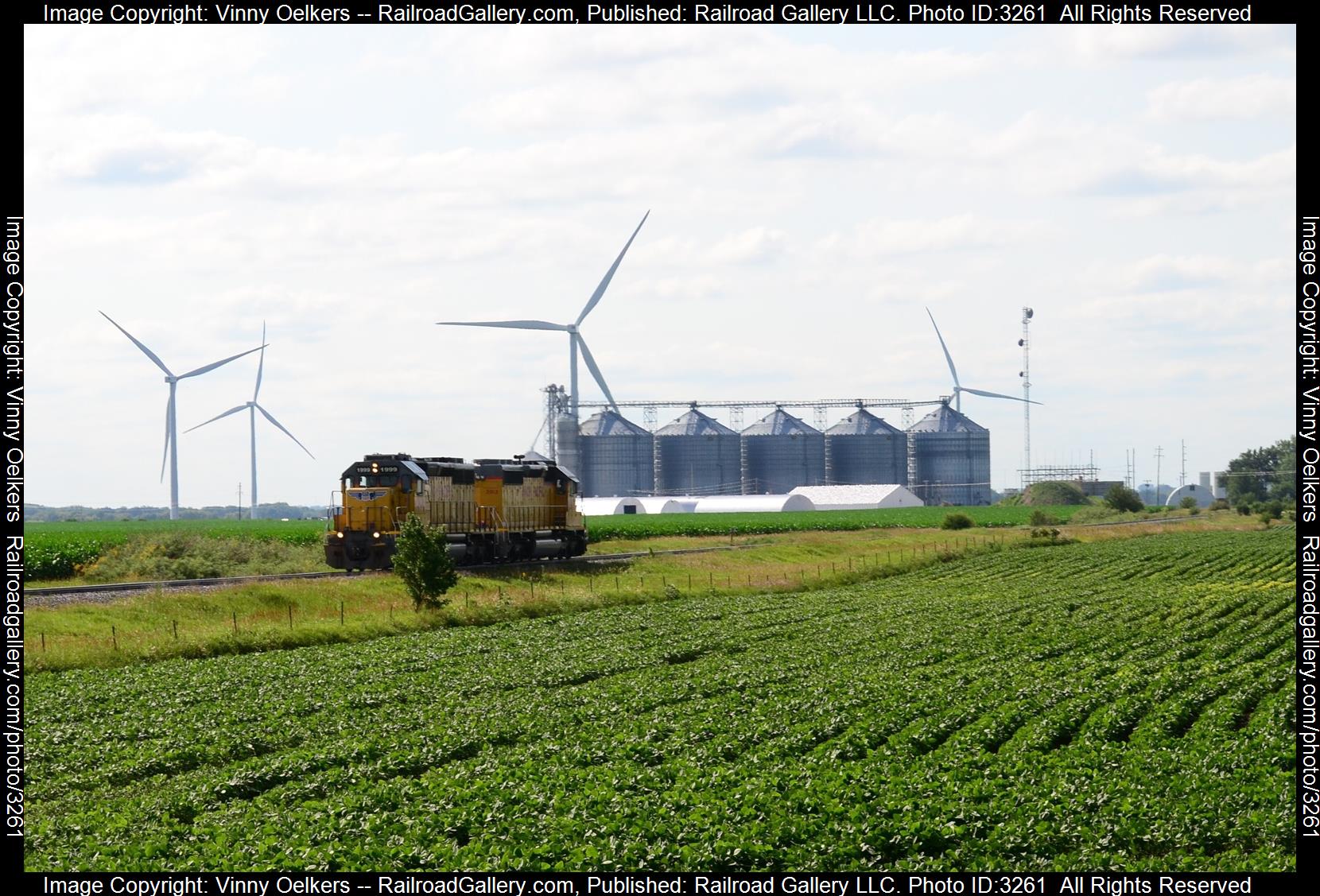 UP  is a class SD40N and  is pictured in Galbraith, IA, United States.  This was taken along the Jewell Subdivision  on the Union Pacific Railroad. Photo Copyright: Vinny Oelkers uploaded to Railroad Gallery on 04/06/2024. This photograph of UP  was taken on Wednesday, July 05, 2023. All Rights Reserved. 