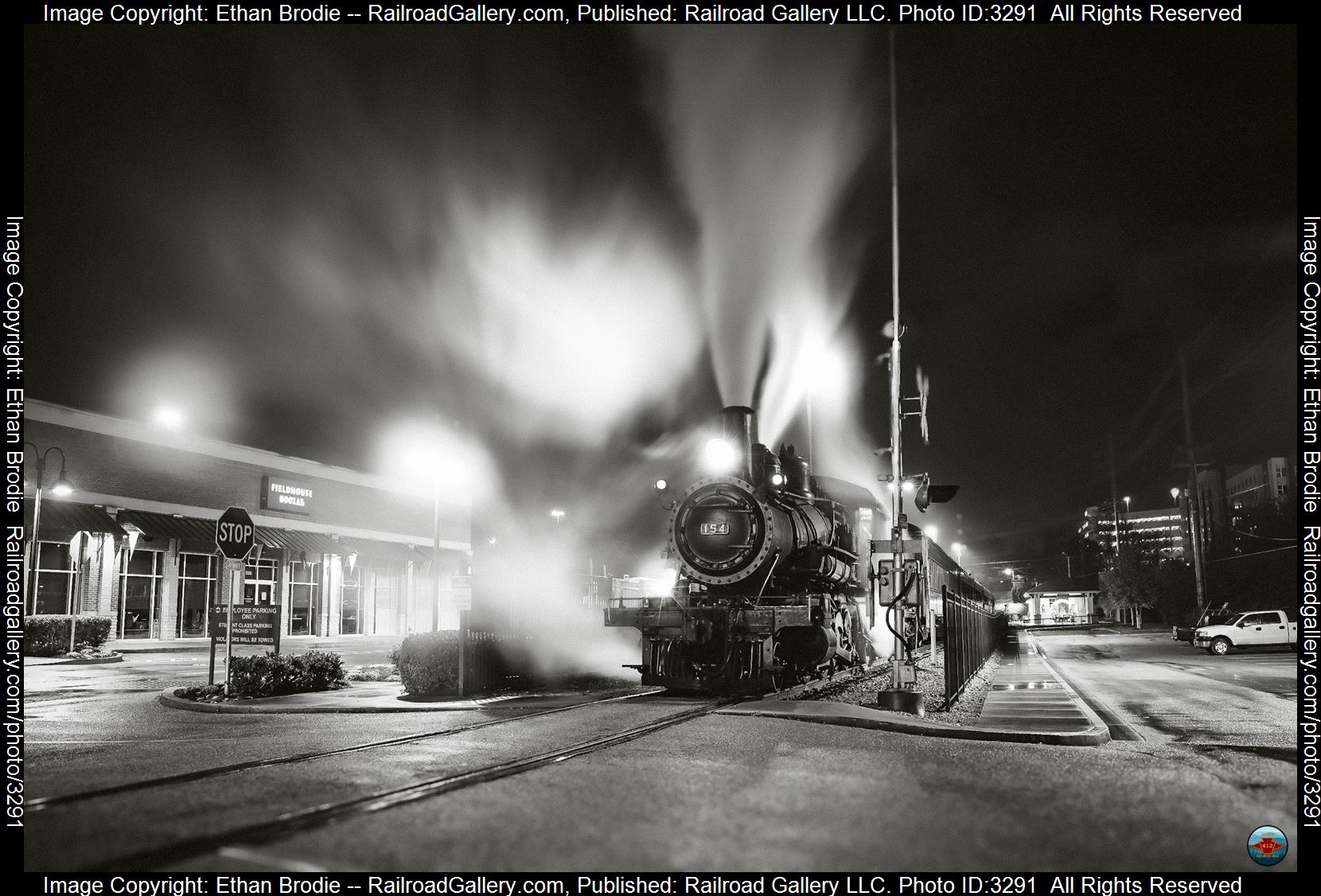 154 is a class 2-8-0 and  is pictured in Knoxville, Tennessee, United States.  This was taken along the Unknown  on the Knoxville and Holston River Railroad. Photo Copyright: Ethan Brodie uploaded to Railroad Gallery on 04/14/2024. This photograph of 154 was taken on Sunday, December 17, 2023. All Rights Reserved. 