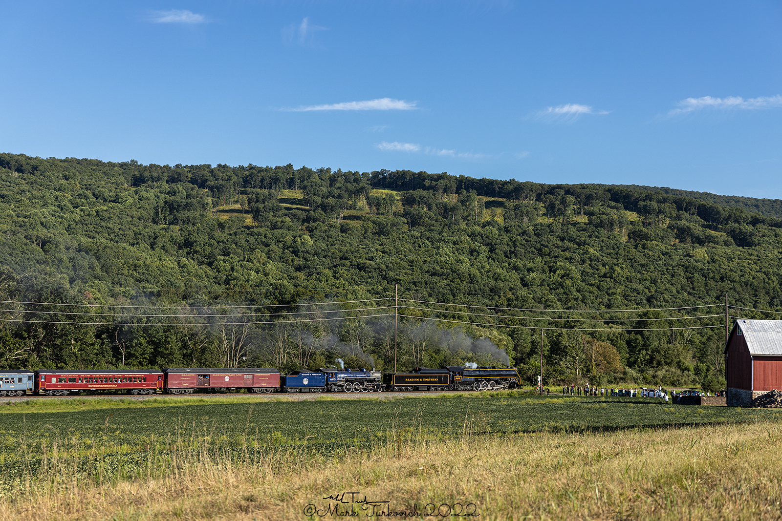 RDG 2102 is a class T-1 and  is pictured in Molino, Pennsylvania, USA.  This was taken along the Millers Field on the Reading Company. Photo Copyright: Mark Turkovich uploaded to Railroad Gallery on 12/05/2022. This photograph of RDG 2102 was taken on Saturday, August 13, 2022. All Rights Reserved. 