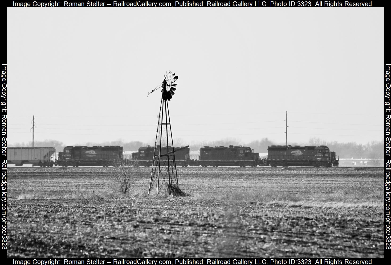 KJRY 6437 is a class EMD GP40 and  is pictured in East of Keokuk, Iowa. , Illinois, USA.  This was taken along the Keokuk, Iowa line.  on the Keokuk Junction Railway. Photo Copyright: Roman Stelter uploaded to Railroad Gallery on 04/25/2024. This photograph of KJRY 6437 was taken on Wednesday, February 21, 2024. All Rights Reserved. 