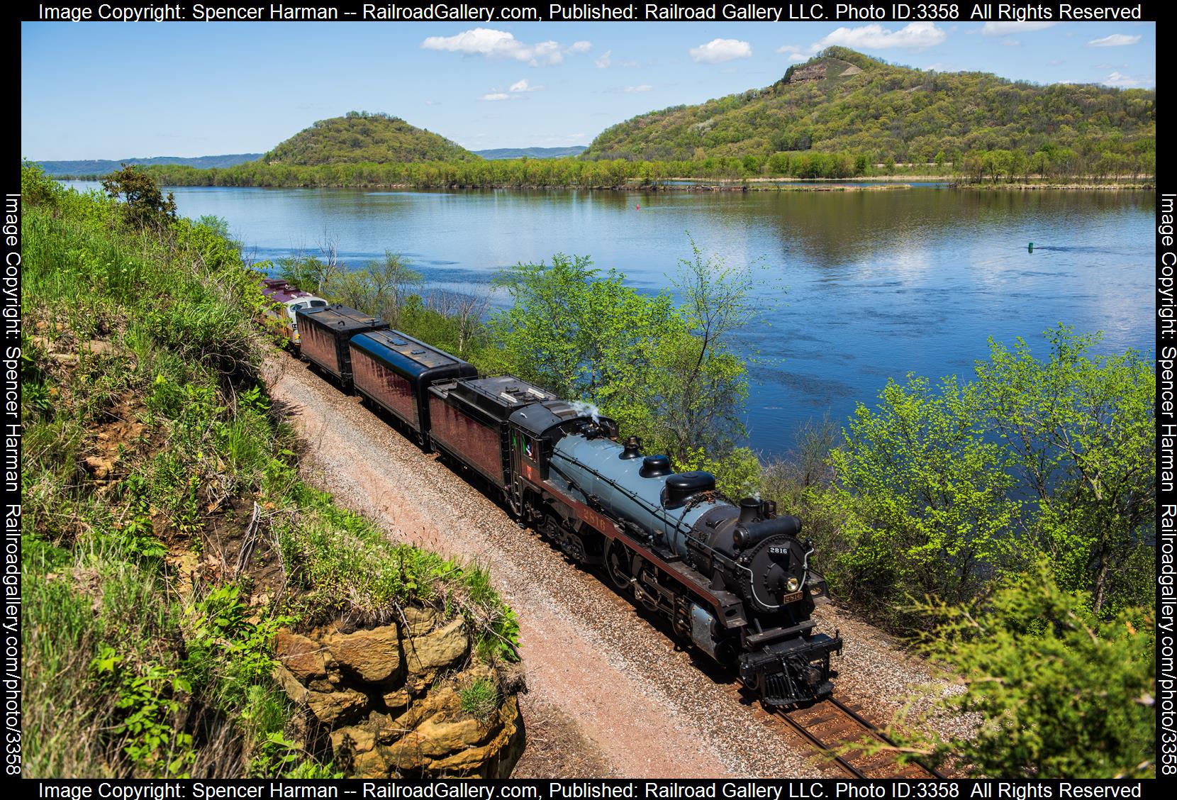 CP 2816 is a class 4-6-4 and  is pictured in Lamoille, Minnesota, USA.  This was taken along the River Subdivision on the Canadian Pacific Railway. Photo Copyright: Spencer Harman uploaded to Railroad Gallery on 05/06/2024. This photograph of CP 2816 was taken on Sunday, May 05, 2024. All Rights Reserved. 