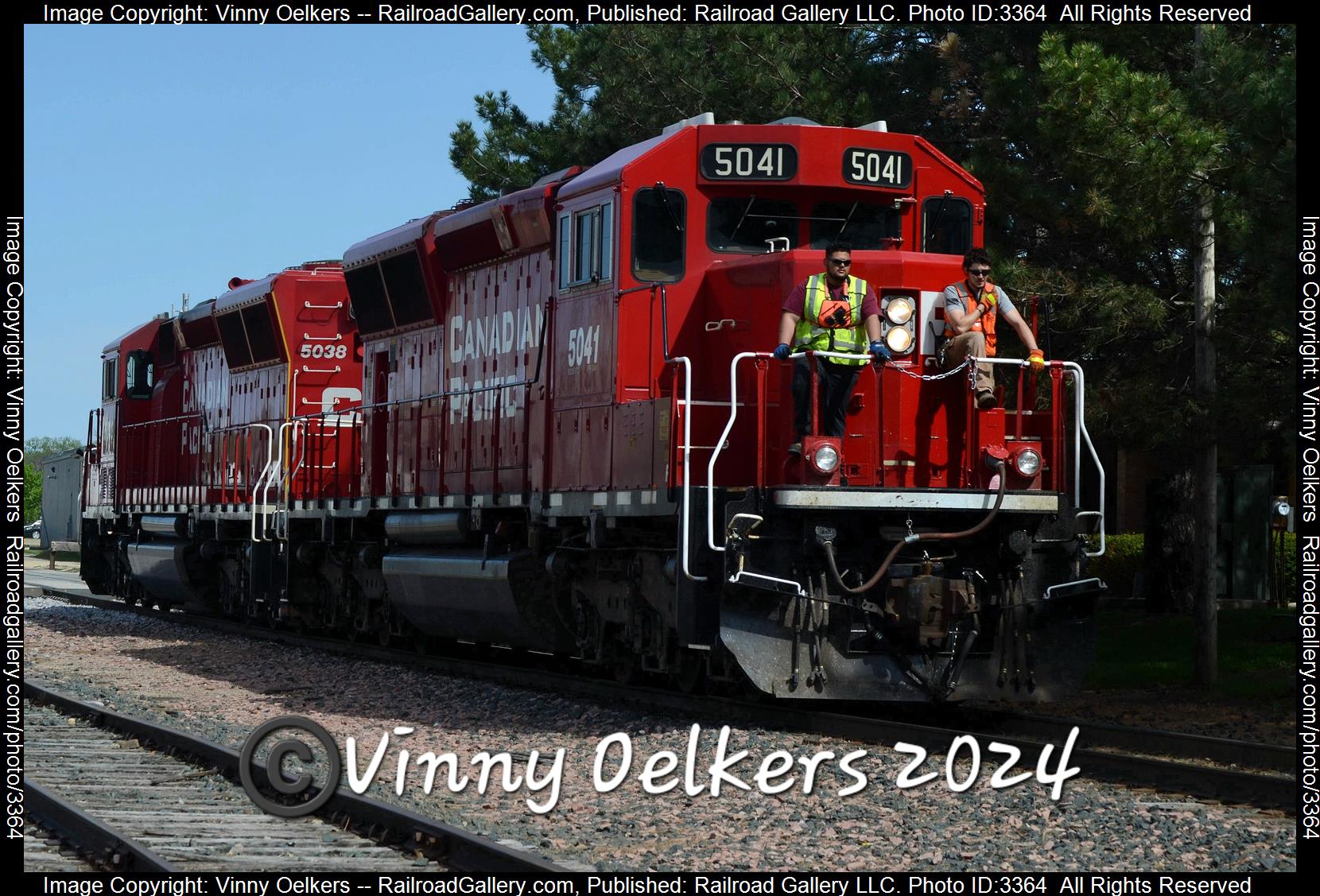 CP 5041 is a class SD30ECO  and  is pictured in Spencer, IA, United States.  This was taken along the Sheldon Subdivision  on the Canadian Pacific Railway. Photo Copyright: Vinny Oelkers uploaded to Railroad Gallery on 05/09/2024. This photograph of CP 5041 was taken on Wednesday, May 08, 2024. All Rights Reserved. 