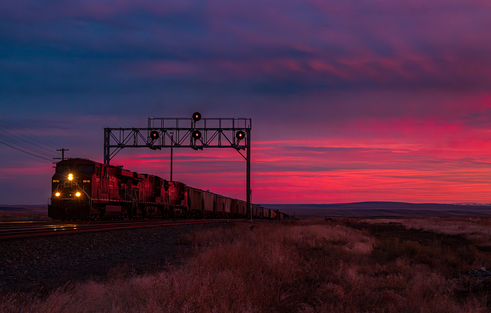 CP 8810 is a class ES44AC and  is pictured in Reverse, Idaho, United States.  This was taken along the Nampa Subdivision on the Union Pacific Railroad. Photo Copyright: Jason Wilson uploaded to Railroad Gallery on 05/10/2024. This photograph of CP 8810 was taken on Tuesday, January 07, 2020. All Rights Reserved. 