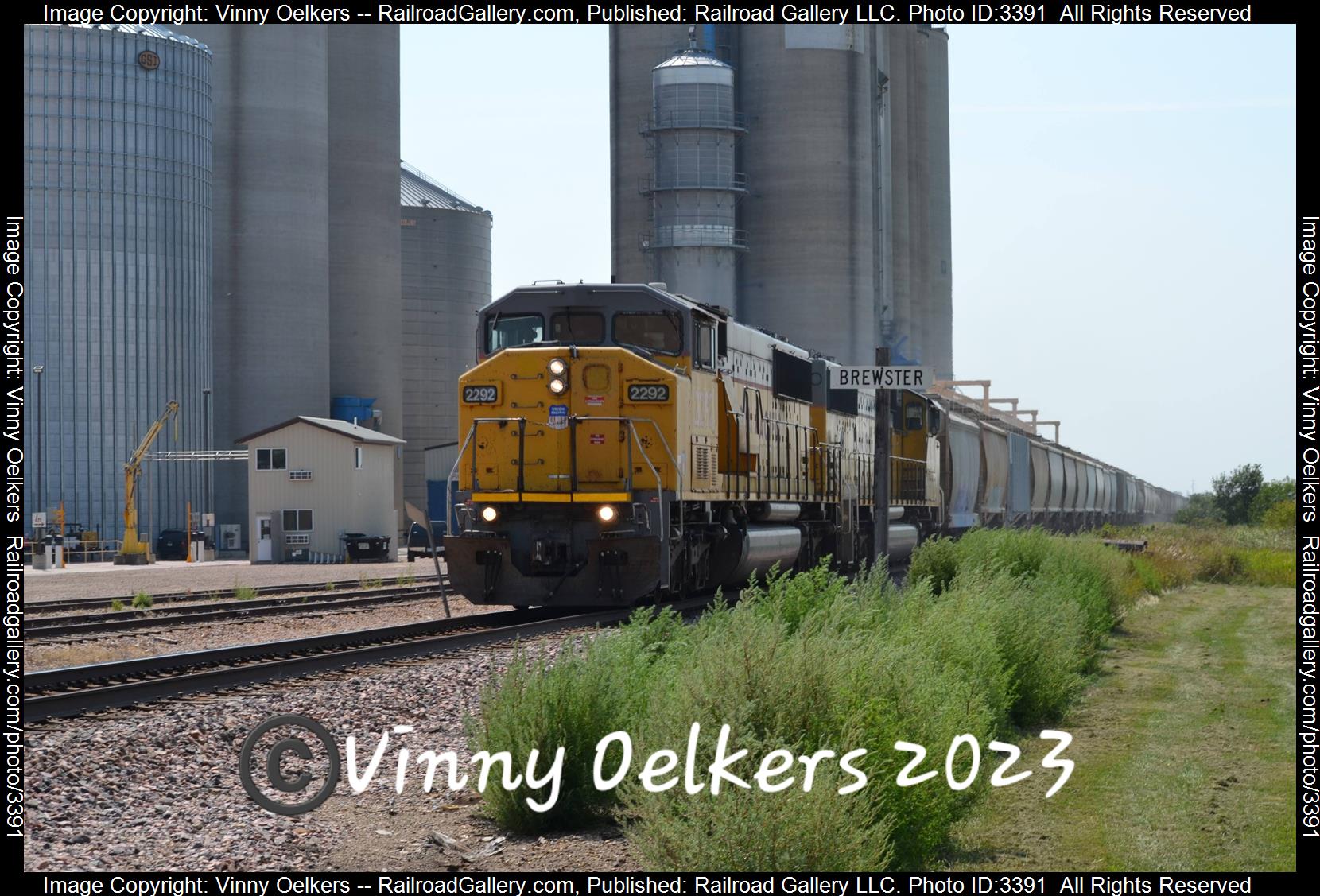 UP 2292 is a class Unknown and  is pictured in Brewster , MN, United States.  This was taken along the Worthington Subdivision  on the Union Pacific Railroad. Photo Copyright: Vinny Oelkers uploaded to Railroad Gallery on 05/16/2024. This photograph of UP 2292 was taken on Wednesday, August 16, 2023. All Rights Reserved. 