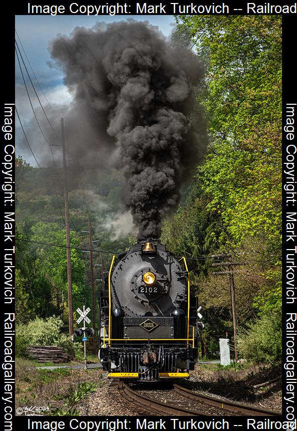 RDG 2102 is a class T-1 and  is pictured in West Penn, Pennsylvania, USA.  This was taken along the Reynolds on the Reading Company. Photo Copyright: Mark Turkovich uploaded to Railroad Gallery on 05/22/2024. This photograph of RDG 2102 was taken on Wednesday, May 08, 2024. All Rights Reserved. 