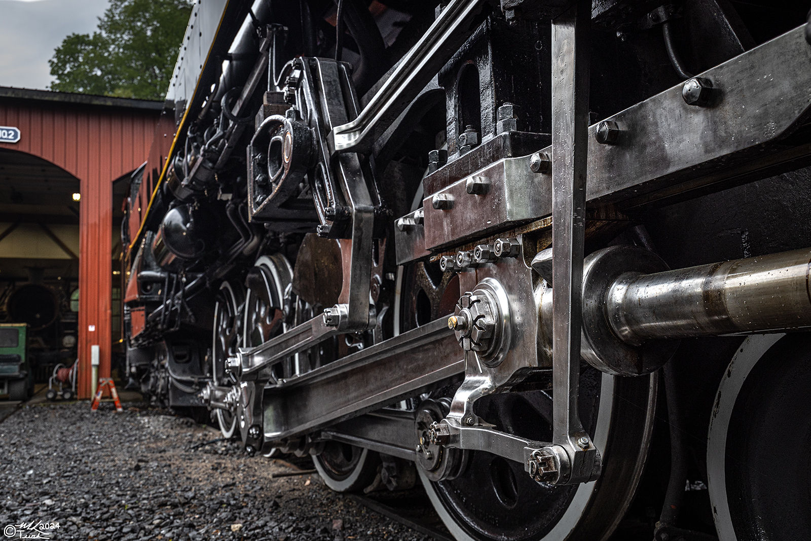 RDG 2102 is a class T-1 and  is pictured in Port Clinton, Pennsylvania, USA.  This was taken along the Reading & Northern Steam Shop on the Reading Company. Photo Copyright: Mark Turkovich uploaded to Railroad Gallery on 05/22/2024. This photograph of RDG 2102 was taken on Wednesday, May 08, 2024. All Rights Reserved. 