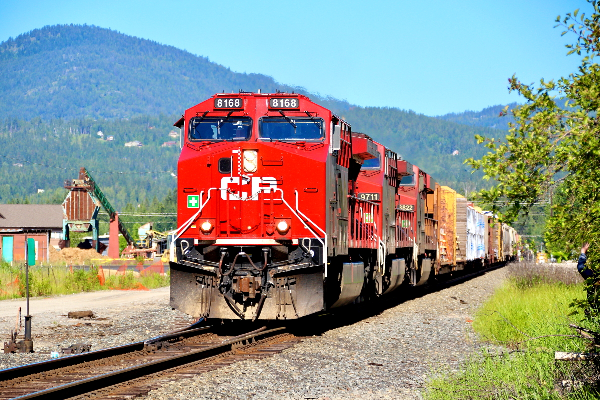 CP 8168 is a class GE AC4400CW and  is pictured in Sandpoint, Idaho, USA.  This was taken along the Spokane/UP on the Canadian Pacific Railway. Photo Copyright: Rick Doughty uploaded to Railroad Gallery on 05/23/2024. This photograph of CP 8168 was taken on Saturday, June 25, 2022. All Rights Reserved. 