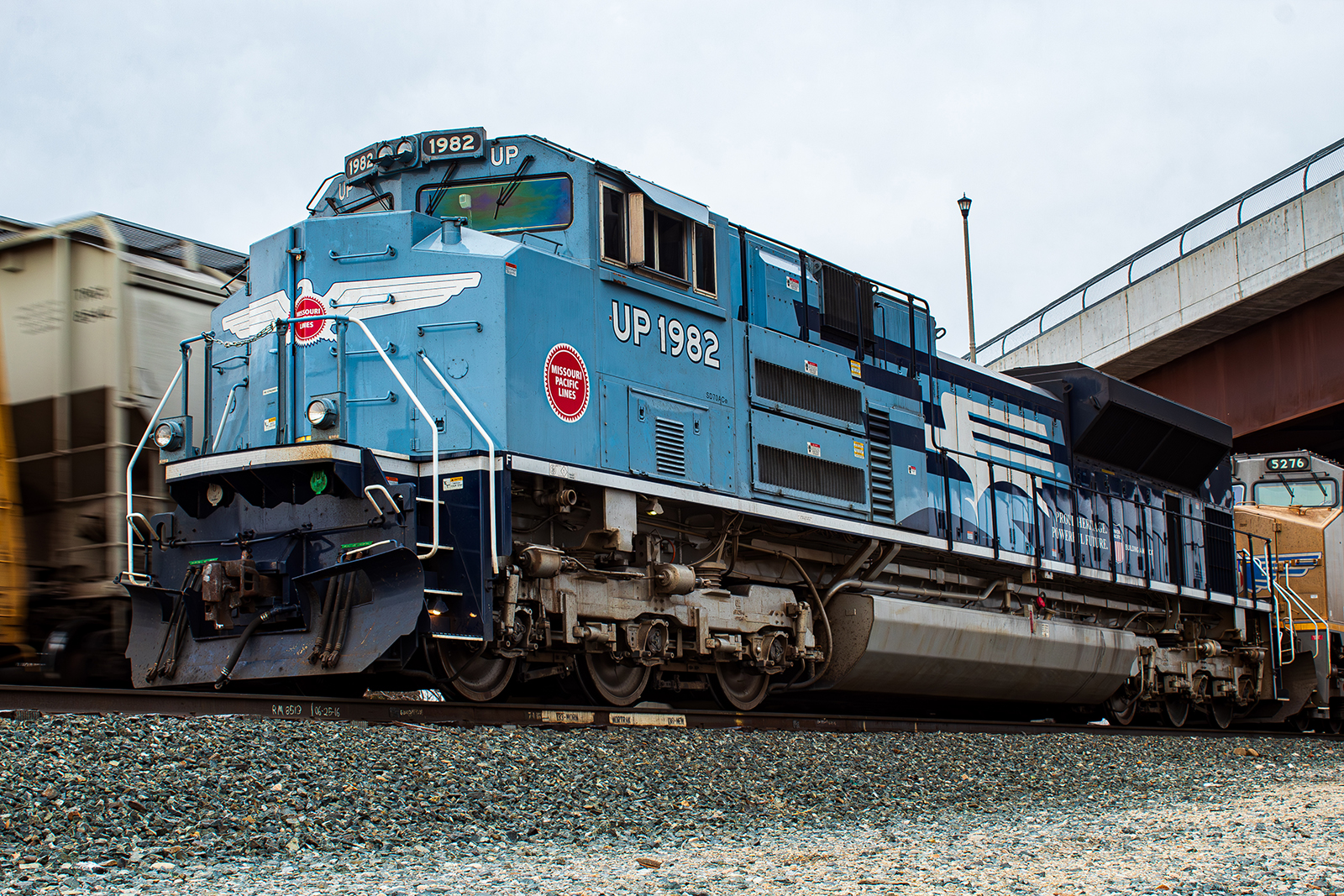 UP 1982 is a class SD70ACe and  is pictured in Nampa, Idaho, United States.  This was taken along the Nampa Subdivision on the Union Pacific Railroad. Photo Copyright: Jason Wilson uploaded to Railroad Gallery on 05/29/2024. This photograph of UP 1982 was taken on Saturday, January 05, 2019. All Rights Reserved. 