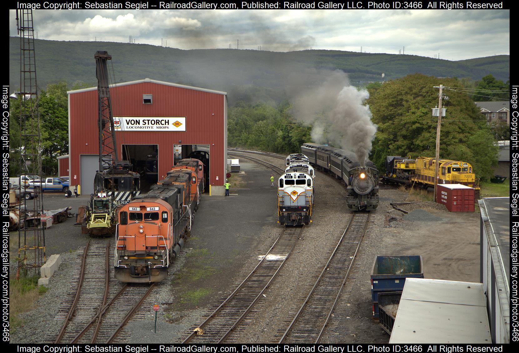 26 is a class 0-6-0 and  is pictured in Scranton, Pennsylvania, United States.  This was taken along the Carbondale Line on the Delaware Lackawanna. Photo Copyright: Sebastian Segiel uploaded to Railroad Gallery on 06/01/2024. This photograph of 26 was taken on Friday, May 17, 2024. All Rights Reserved. 