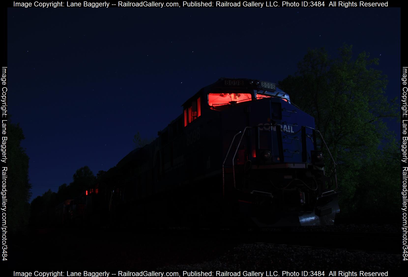 NS 8098 is a class GE ES44AC and  is pictured in Sale Creek, Tennessee, United States.  This was taken along the CNO&TP on the Norfolk Southern. Photo Copyright: Lane Baggerly uploaded to Railroad Gallery on 06/04/2024. This photograph of NS 8098 was taken on Monday, April 22, 2024. All Rights Reserved. 