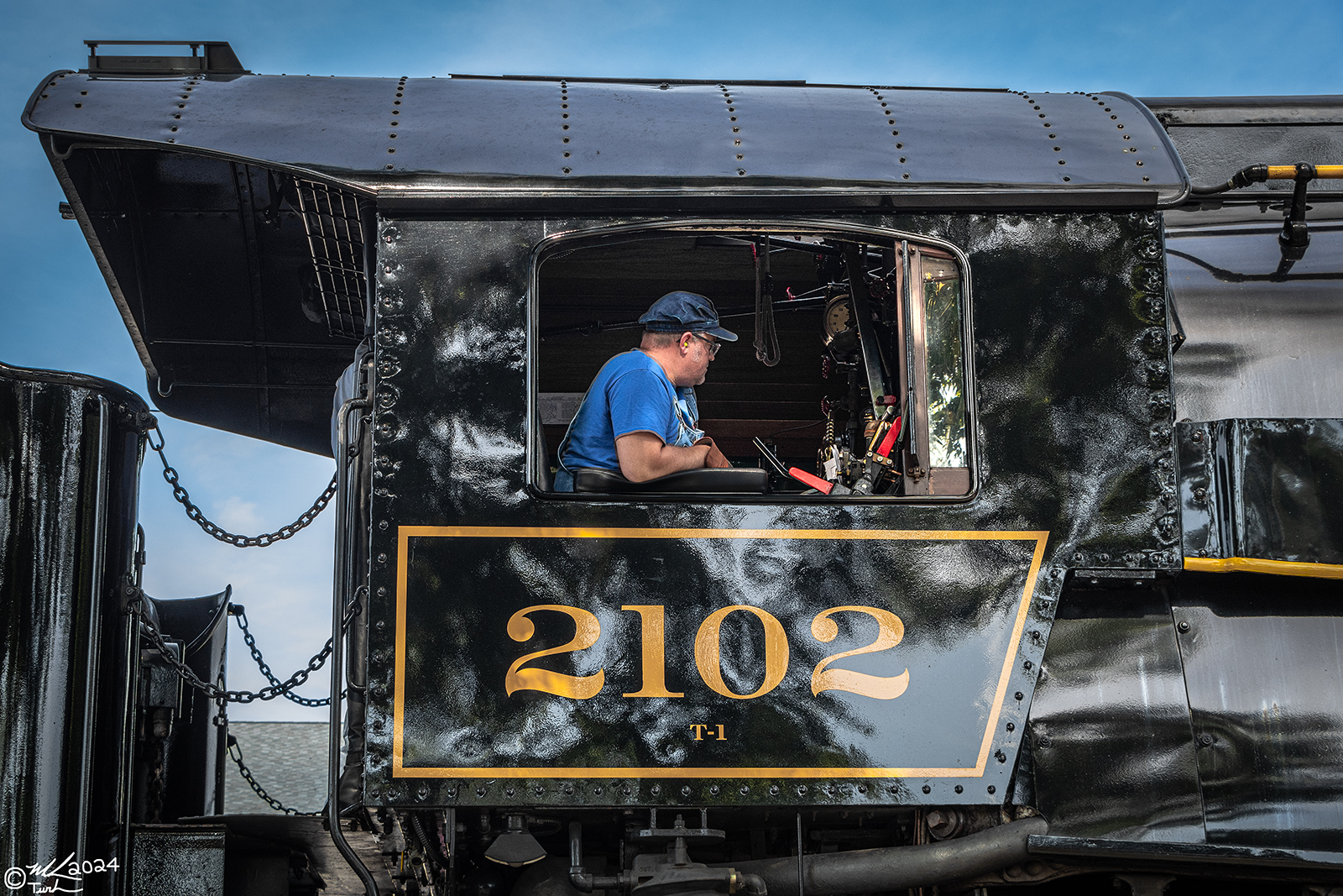 RDG 2102 is a class T-1 and  is pictured in Reading, Pennsylvania, USA.  This was taken along the Reading Outer Station on the Reading Company. Photo Copyright: Mark Turkovich uploaded to Railroad Gallery on 06/06/2024. This photograph of RDG 2102 was taken on Saturday, May 25, 2024. All Rights Reserved. 