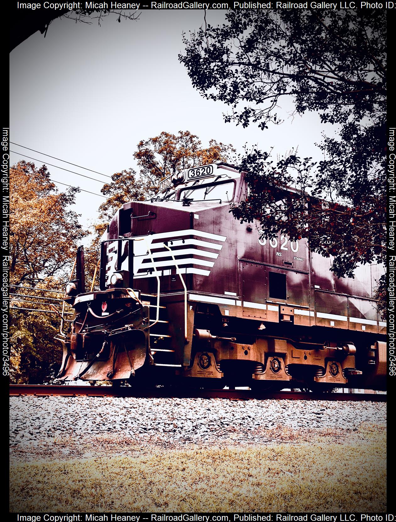 NS 3620 is a class ET44AC and  is pictured in Thomasville , North Carolina, USA .  This was taken along the Danville District  on the Norfolk Southern. Photo Copyright: Micah Heaney uploaded to Railroad Gallery on 06/08/2024. This photograph of NS 3620 was taken on Saturday, October 14, 2023. All Rights Reserved. 