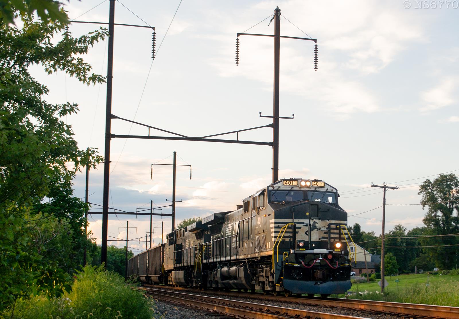 NS 4011 is a class AC44C6M and  is pictured in Washington Boro, Pennsylvania, USA.  This was taken along the Keystone Div  on the Norfolk Southern. Photo Copyright: Jason Jay uploaded to Railroad Gallery on 11/11/2022. This photograph of NS 4011 was taken on Tuesday, August 23, 2022. All Rights Reserved. 