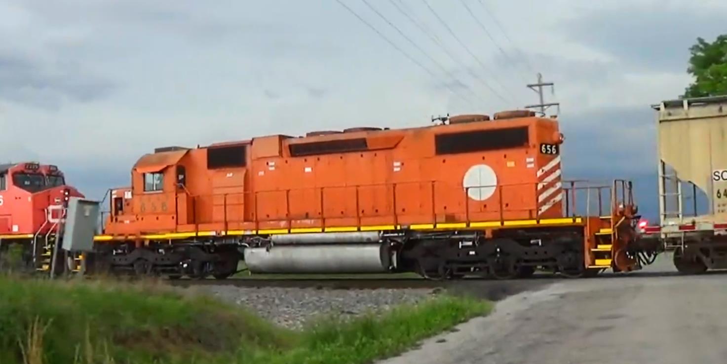 EJE 656 is a class EMD SD38-2 and  is pictured in Irvington, Illinois, USA.  This was taken along the CN Centralia subdivision on the Eljin Joliet & Eastern. Photo Copyright: Blaise Lambert uploaded to Railroad Gallery on 06/16/2024. This photograph of EJE 656 was taken on Saturday, May 04, 2024. All Rights Reserved. 