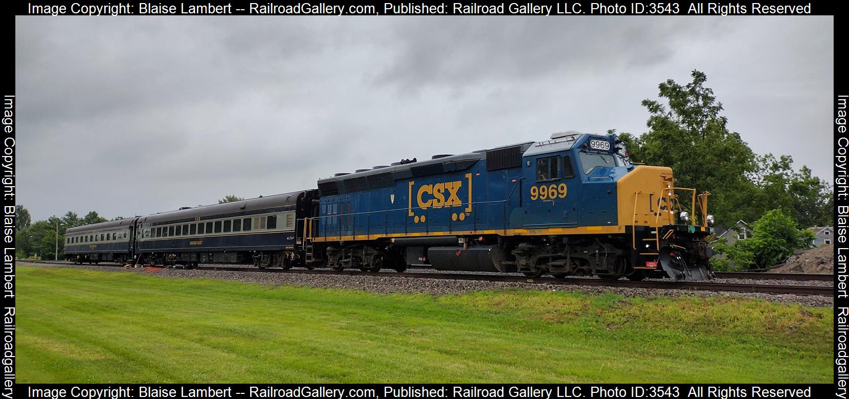 CSX 9969 is a class EMD GP40WH-2 and  is pictured in Addieville, Illinois, USA.  This was taken along the EVWR Evansville District on the CSX Transportation. Photo Copyright: Blaise Lambert uploaded to Railroad Gallery on 06/26/2024. This photograph of CSX 9969 was taken on Wednesday, June 26, 2024. All Rights Reserved. 