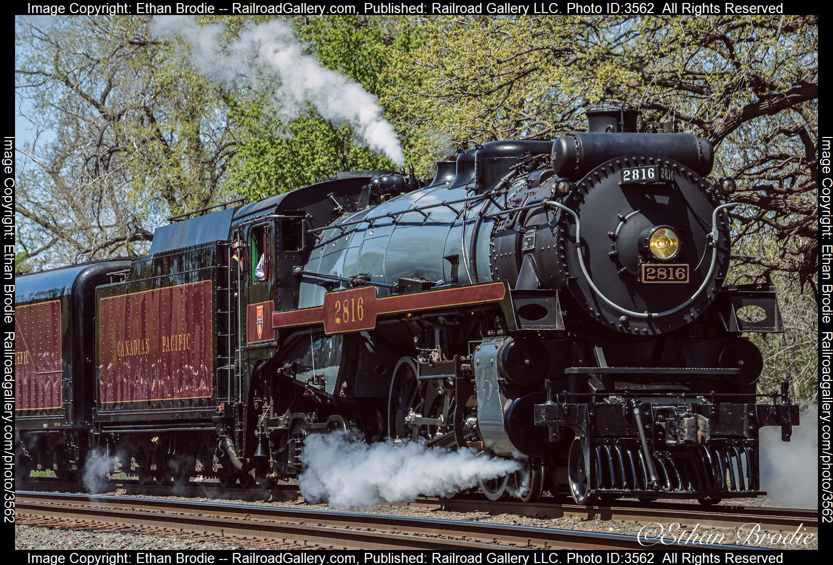 2816 is a class 4-6-4 and  is pictured in St Paul, Minnesota, United States.  This was taken along the N/A on the Canadian Pacific Railway. Photo Copyright: Ethan Brodie uploaded to Railroad Gallery on 07/05/2024. This photograph of 2816 was taken on Friday, May 03, 2024. All Rights Reserved. 