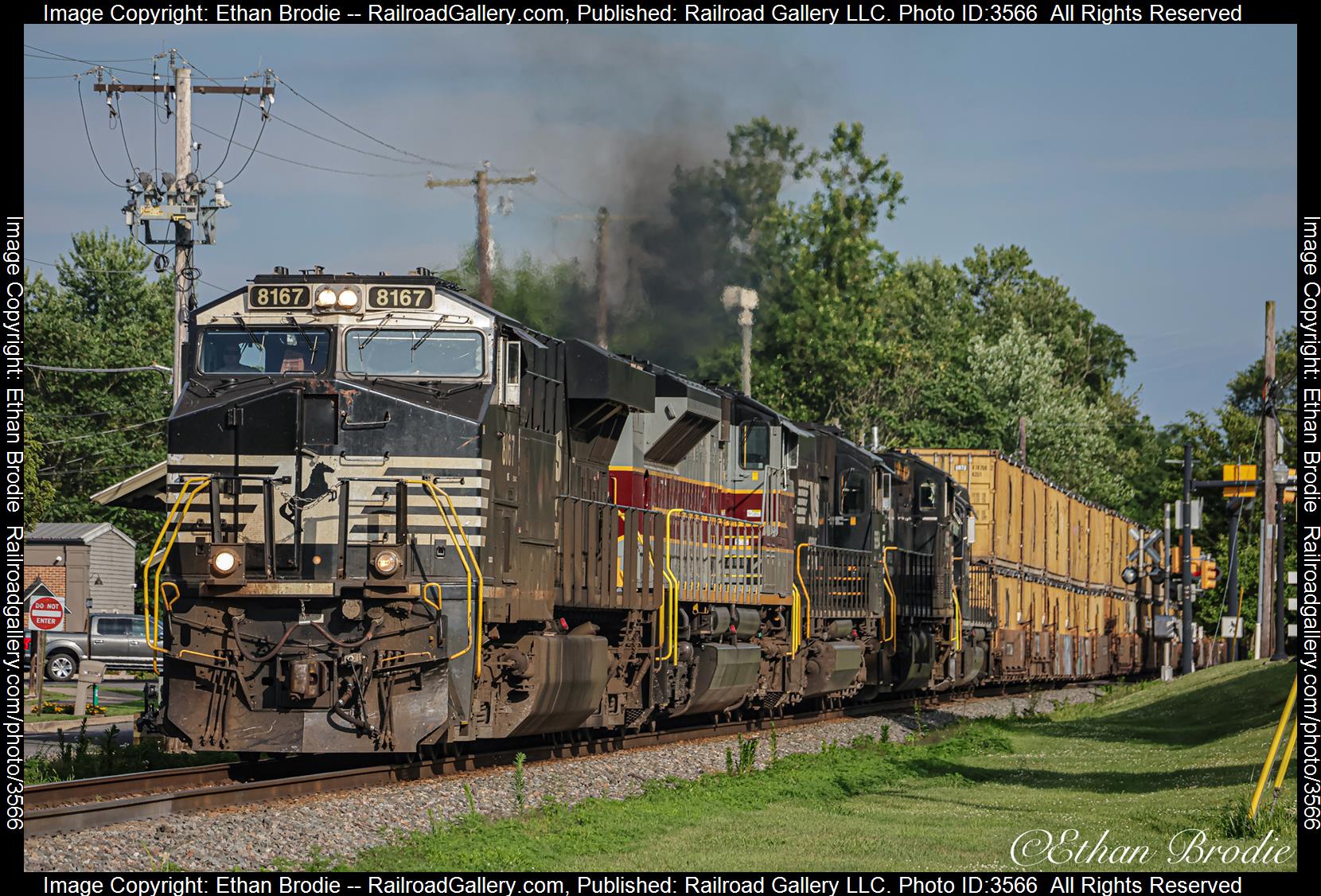 1074 is a class SD70ACe and  is pictured in Riverside, Pennsylvania, United States.  This was taken along the D&H Sunbury Line on the Norfolk Southern. Photo Copyright: Ethan Brodie uploaded to Railroad Gallery on 07/09/2024. This photograph of 1074 was taken on Friday, July 05, 2024. All Rights Reserved. 