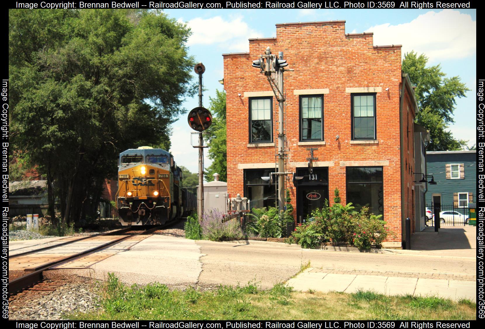 CSXT 788 is a class ES44AC and  is pictured in Tipp City, Ohio, United States.  This was taken along the Toledo Subdivision  on the CSX Transportation. Photo Copyright: Brennan Bedwell uploaded to Railroad Gallery on 07/09/2024. This photograph of CSXT 788 was taken on Monday, July 08, 2024. All Rights Reserved. 