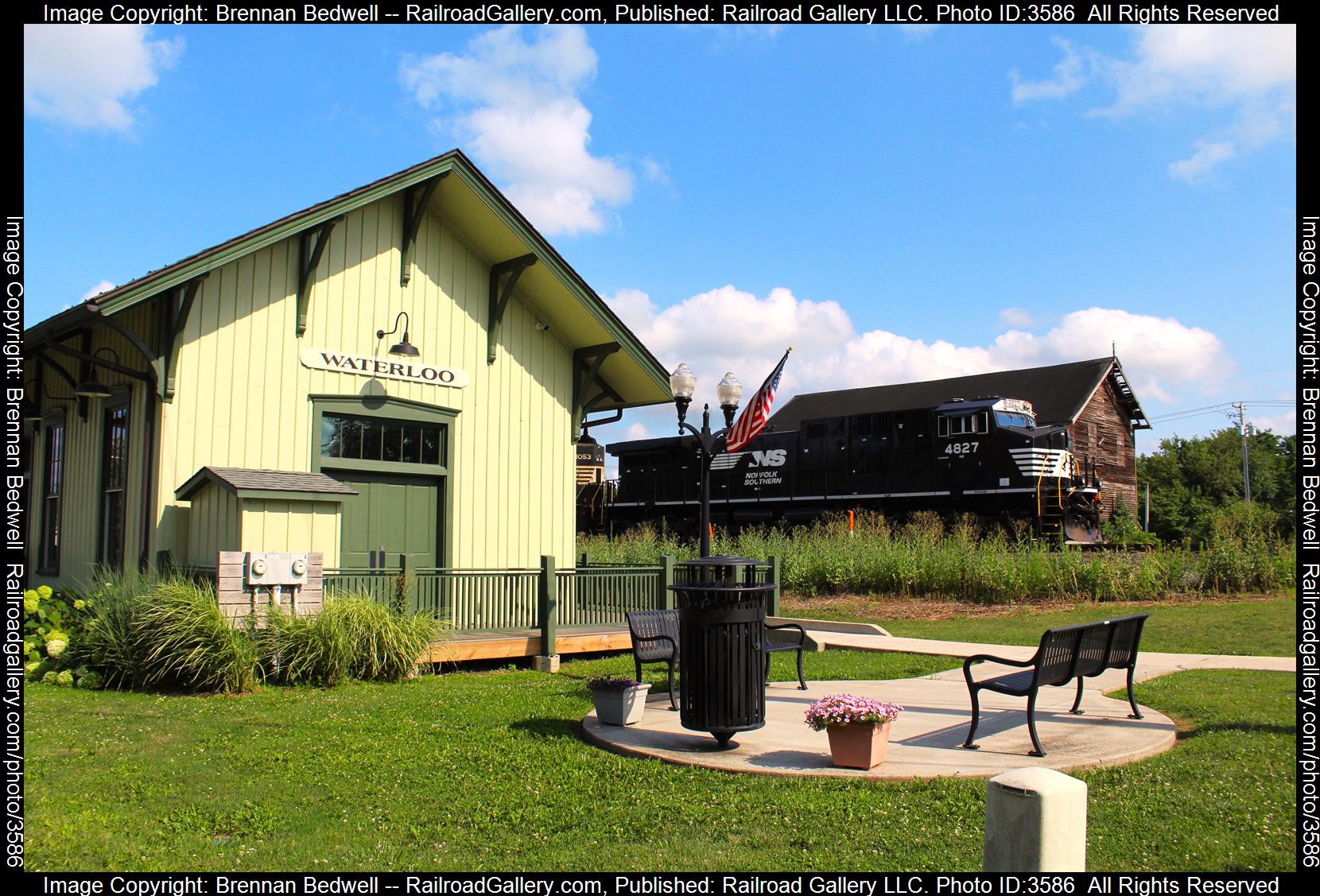 NS 4827 is a class AC44C6M and  is pictured in Waterloo, Indiana, United States.  This was taken along the Chicago Line on the Norfolk Southern. Photo Copyright: Brennan Bedwell uploaded to Railroad Gallery on 07/17/2024. This photograph of NS 4827 was taken on Monday, July 15, 2024. All Rights Reserved. 