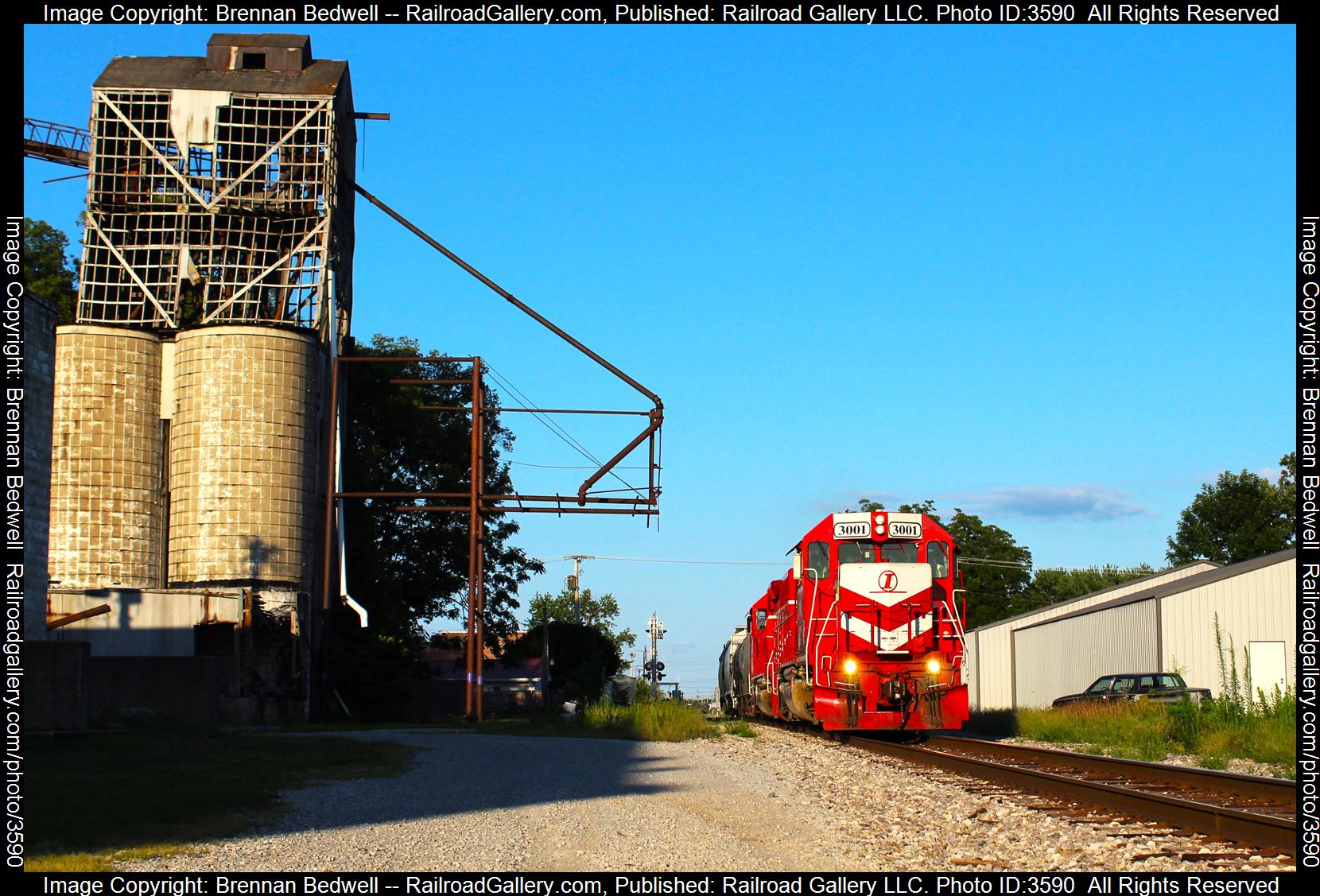 INRD 3001 is a class GP40-3 and  is pictured in Gordon, Illinois, United States.  This was taken along the Indianapolis Subdivision on the Indiana Rail Road. Photo Copyright: Brennan Bedwell uploaded to Railroad Gallery on 07/19/2024. This photograph of INRD 3001 was taken on Thursday, July 18, 2024. All Rights Reserved. 