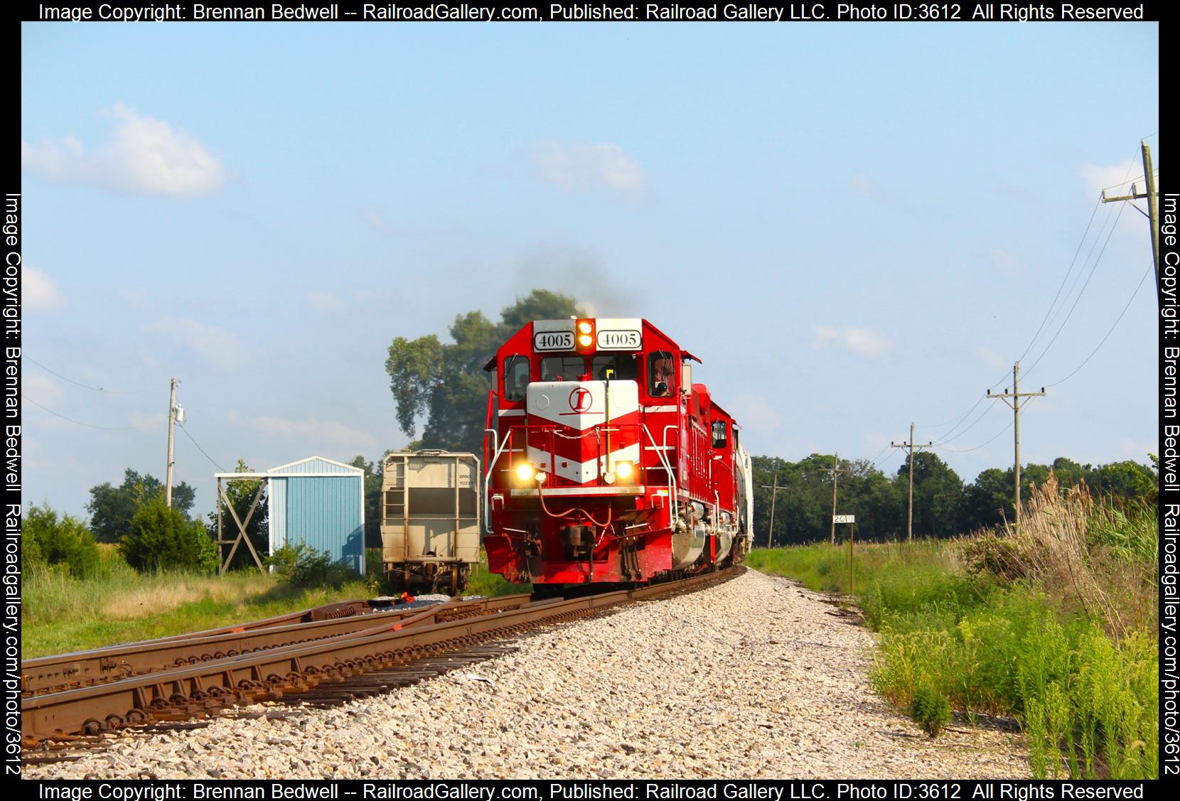 INRD 4005 is a class SD40-2 and  is pictured in Coalmont, Indiana, United States.  This was taken along the Chicago Subdivision on the Indiana Rail Road. Photo Copyright: Brennan Bedwell uploaded to Railroad Gallery on 07/29/2024. This photograph of INRD 4005 was taken on Monday, July 29, 2024. All Rights Reserved. 