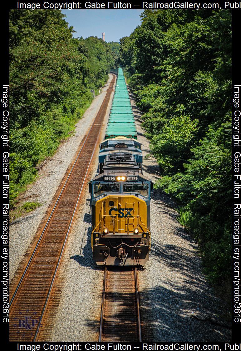 CSXT 4582 is a class EMD SD70AC and  is pictured in Woodbridge, Virginia, USA.  This was taken along the RF&P Subdivision on the CSX Transportation. Photo Copyright: RF&P Productions uploaded to Railroad Gallery on 07/31/2024. This photograph of CSXT 4582 was taken on Sunday, July 21, 2024. All Rights Reserved. 