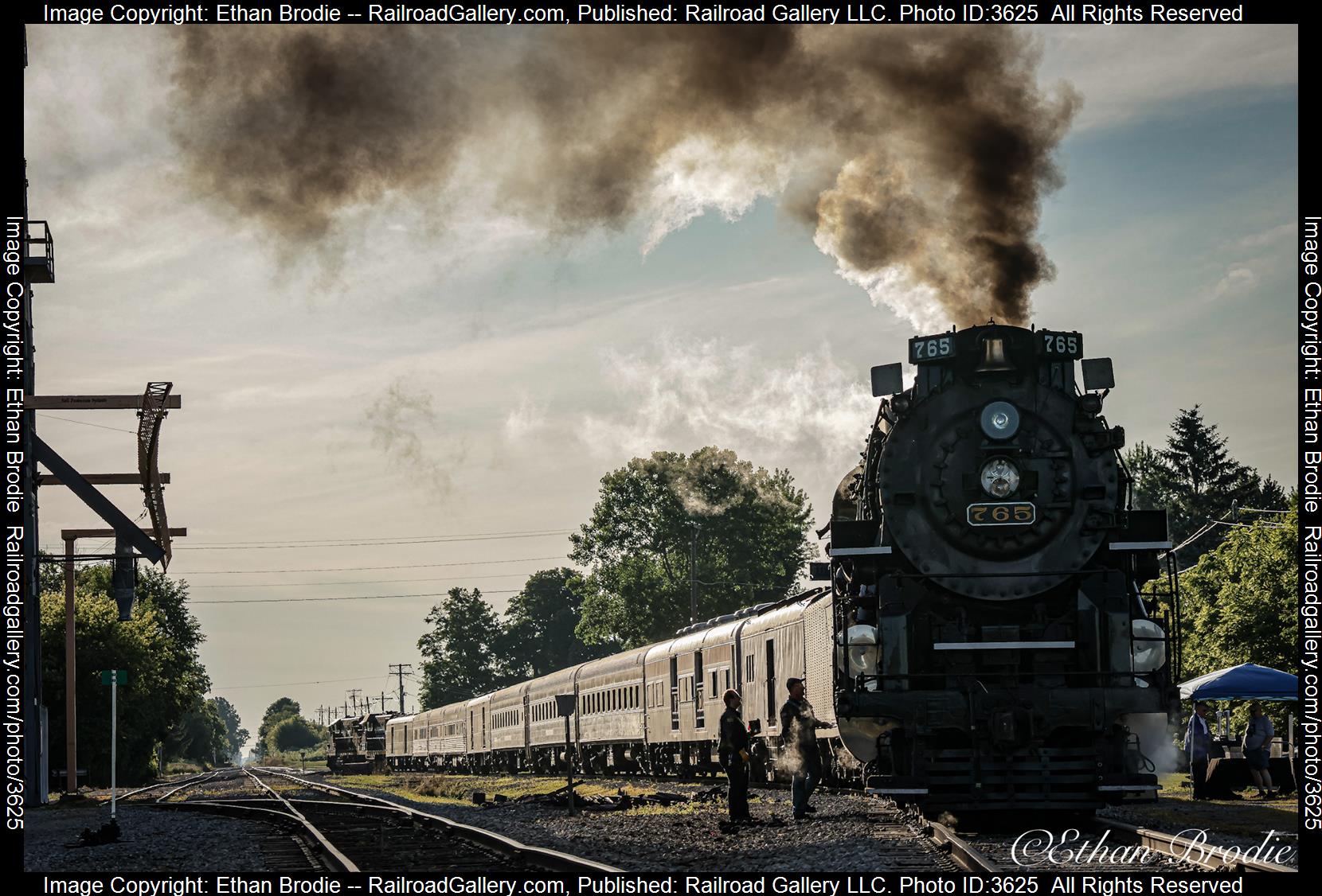 765 is a class 2-8-4 and  is pictured in Edon, Ohio, United States.  This was taken along the N/A on the Nickel Plate Road. Photo Copyright: Ethan Brodie uploaded to Railroad Gallery on 08/04/2024. This photograph of 765 was taken on Sunday, June 16, 2024. All Rights Reserved. 