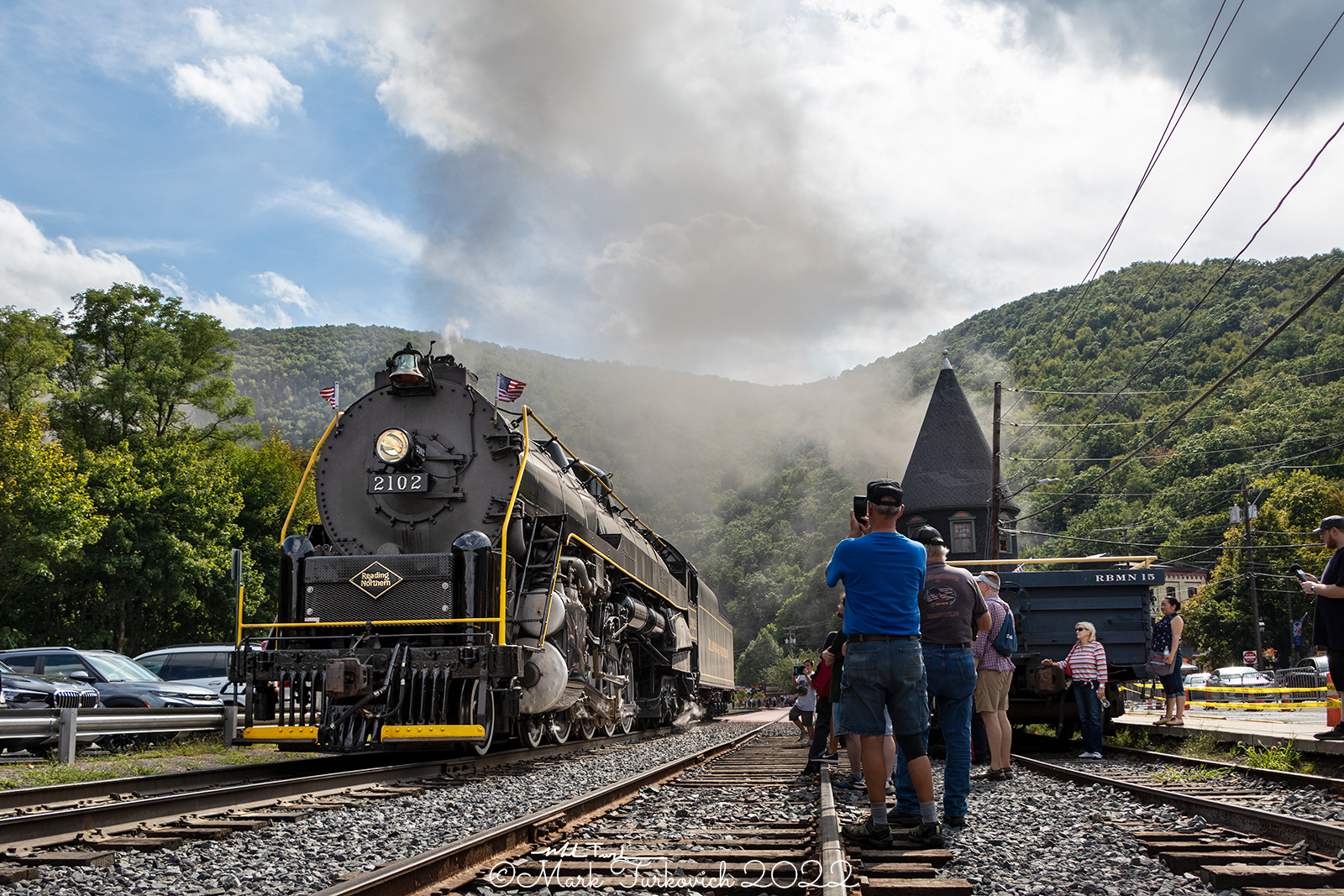 RDG 2102 is a class T-1 and  is pictured in Jim Thorpe, Pennsylvania, USA.  This was taken along the Jim Thorpe on the Reading Company. Photo Copyright: Mark Turkovich uploaded to Railroad Gallery on 12/09/2022. This photograph of RDG 2102 was taken on Saturday, September 03, 2022. All Rights Reserved. 