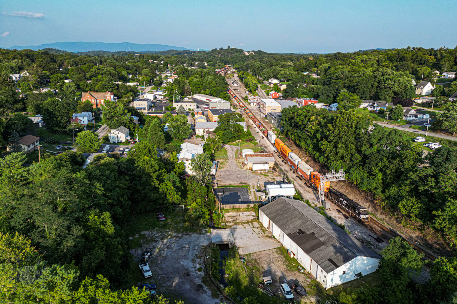 NS 3657 is a class GE ET44AC and  is pictured in Christiansburg, Virginia, USA.  This was taken along the Christiansburg District on the Norfolk Southern. Photo Copyright: RF&P Productions uploaded to Railroad Gallery on 08/07/2024. This photograph of NS 3657 was taken on Saturday, July 27, 2024. All Rights Reserved. 