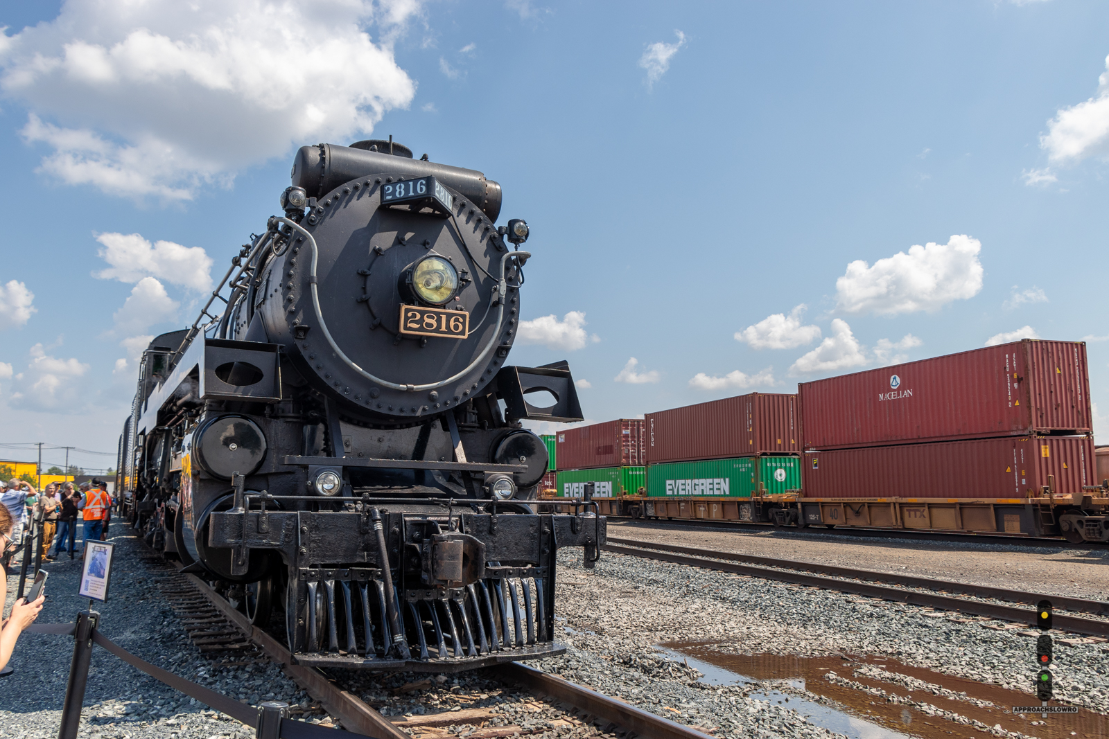 CP 2816 is a class MLW H-1b and  is pictured in Winnipeg, Manitoba, Canada.  This was taken along the Winnipeg Yard on the Canadian Pacific Kansas City. Photo Copyright: ApproachSlowRO   uploaded to Railroad Gallery on 08/08/2024. This photograph of CP 2816 was taken on Saturday, July 06, 2024. All Rights Reserved. 