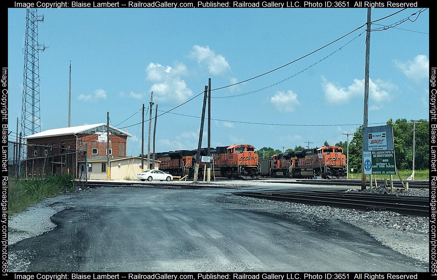 BNSF 9256 is a class EMD SD70ACe and  is pictured in Centralia, Illinois, USA.  This was taken along the BNSF Beardstown subdivision on the BNSF Railway. Photo Copyright: Blaise Lambert uploaded to Railroad Gallery on 08/08/2024. This photograph of BNSF 9256 was taken on Monday, August 05, 2024. All Rights Reserved. 