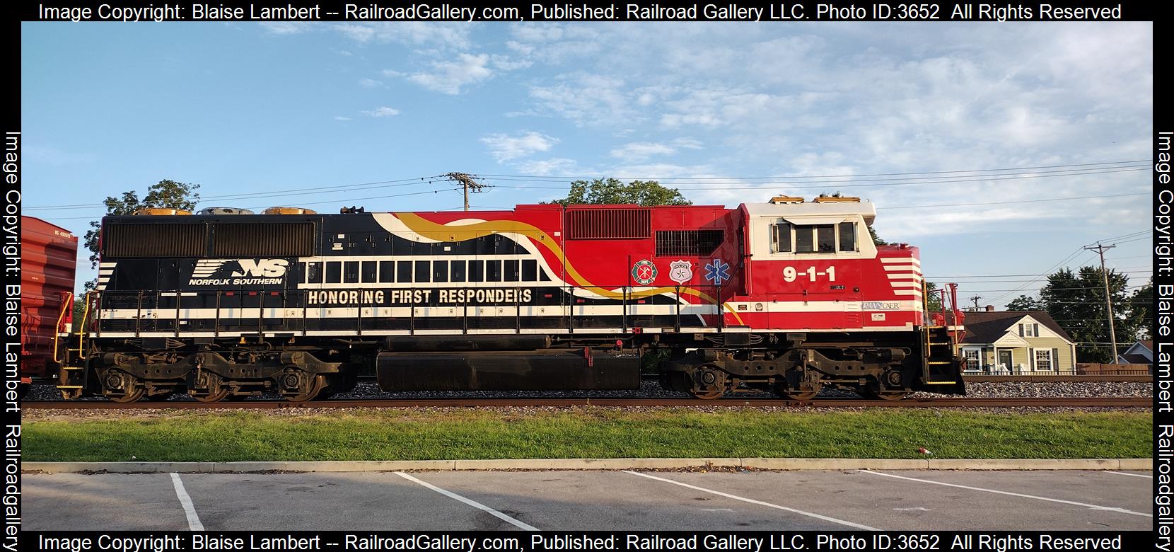 NS 911 is a class EMD SD60E and  is pictured in Wentzville, Missouri, USA.  This was taken along the NS Saint Louis district on the Norfolk Southern. Photo Copyright: Blaise Lambert uploaded to Railroad Gallery on 08/08/2024. This photograph of NS 911 was taken on Sunday, July 28, 2024. All Rights Reserved. 