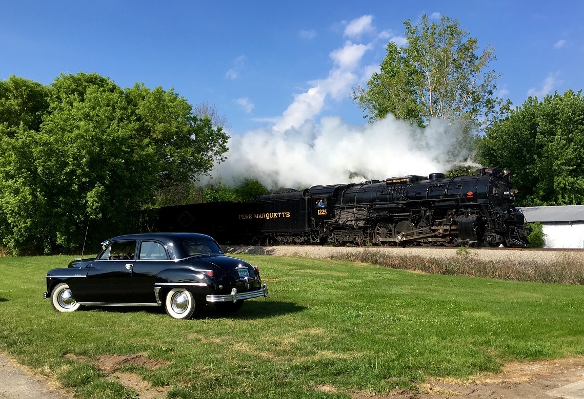 PM #1225 is a class 2-8-4 and  is pictured in Rosebush, Michigan, United States.  This was taken along the GLC on the Great Lakes Central Railroad. Photo Copyright: Maxwell Crosby uploaded to Railroad Gallery on 08/16/2024. This photograph of PM #1225 was taken on Saturday, June 04, 2016. All Rights Reserved. 