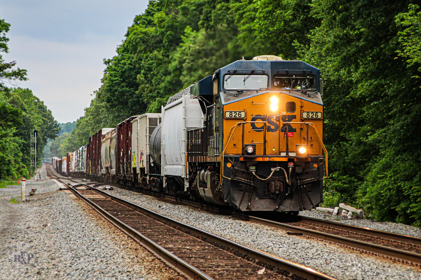 CSXT 826 is a class GE ES44AH and  is pictured in Arkendale, Virginia, USA.  This was taken along the RF&P Subdivision on the CSX Transportation. Photo Copyright: RF&P Productions uploaded to Railroad Gallery on 08/16/2024. This photograph of CSXT 826 was taken on Friday, May 17, 2024. All Rights Reserved. 