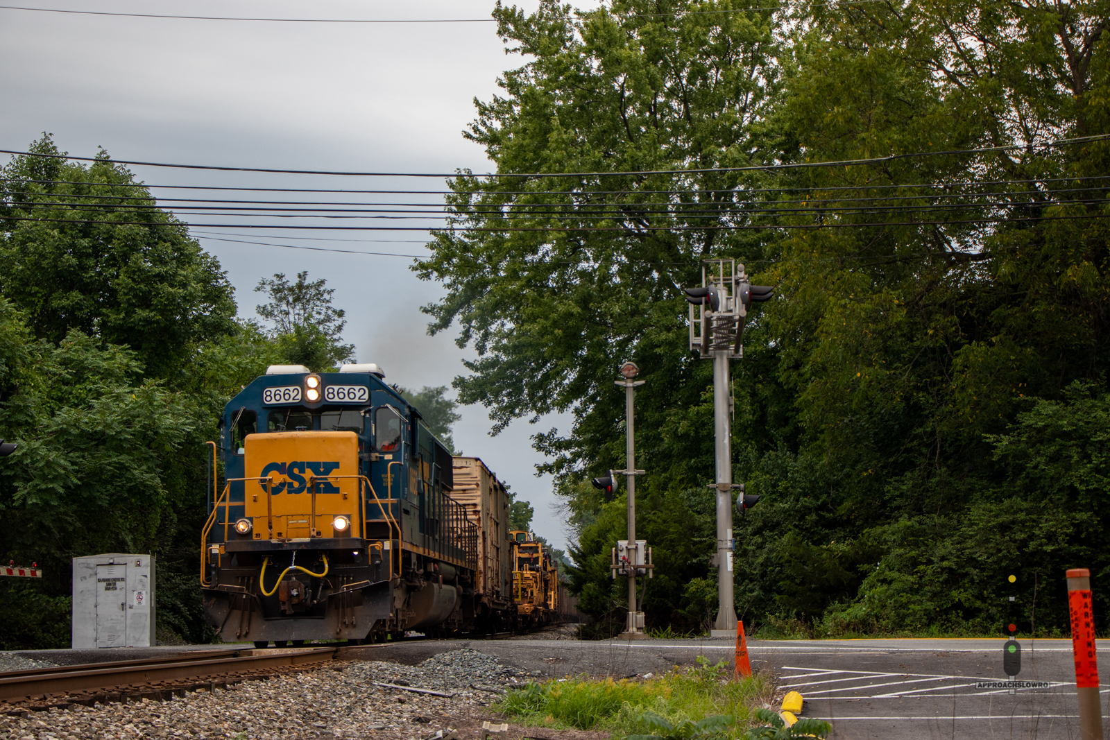 CSXT 8662 is a class EMD SD50-3 and  is pictured in Chichester, Pennsylvania, USA.  This was taken along the Philadelphia Subdivision on the CSX Transportation. Photo Copyright: ApproachSlowRO   uploaded to Railroad Gallery on 08/17/2024. This photograph of CSXT 8662 was taken on Saturday, August 17, 2024. All Rights Reserved. 