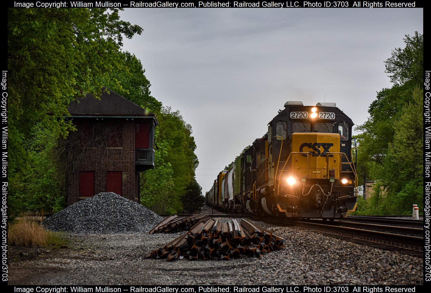 CSXT 2720 is a class GP38-2 and  is pictured in Doswell, Virginia, United States.  This was taken along the CSX RF&P Subdivision  on the CSX Transportation. Photo Copyright: William Mullison uploaded to Railroad Gallery on 08/20/2024. This photograph of CSXT 2720 was taken on Saturday, April 27, 2024. All Rights Reserved. 